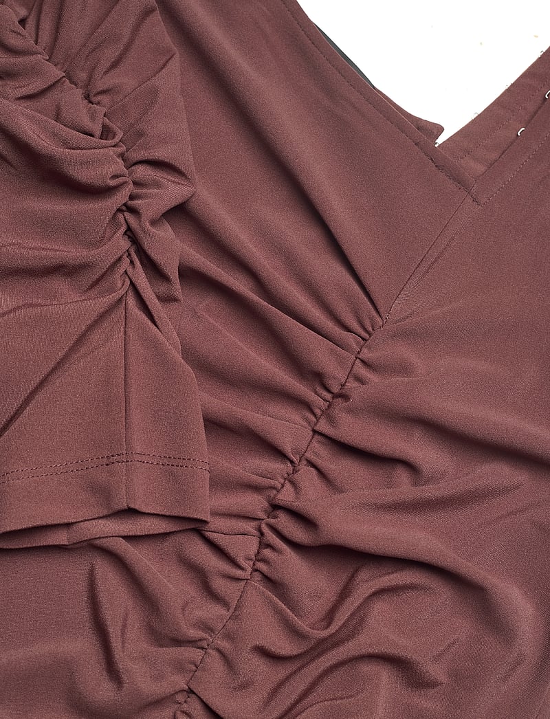 Helmut Lang - LS TWIST DRESS.CREPE - korte kjoler - chocolate - 2