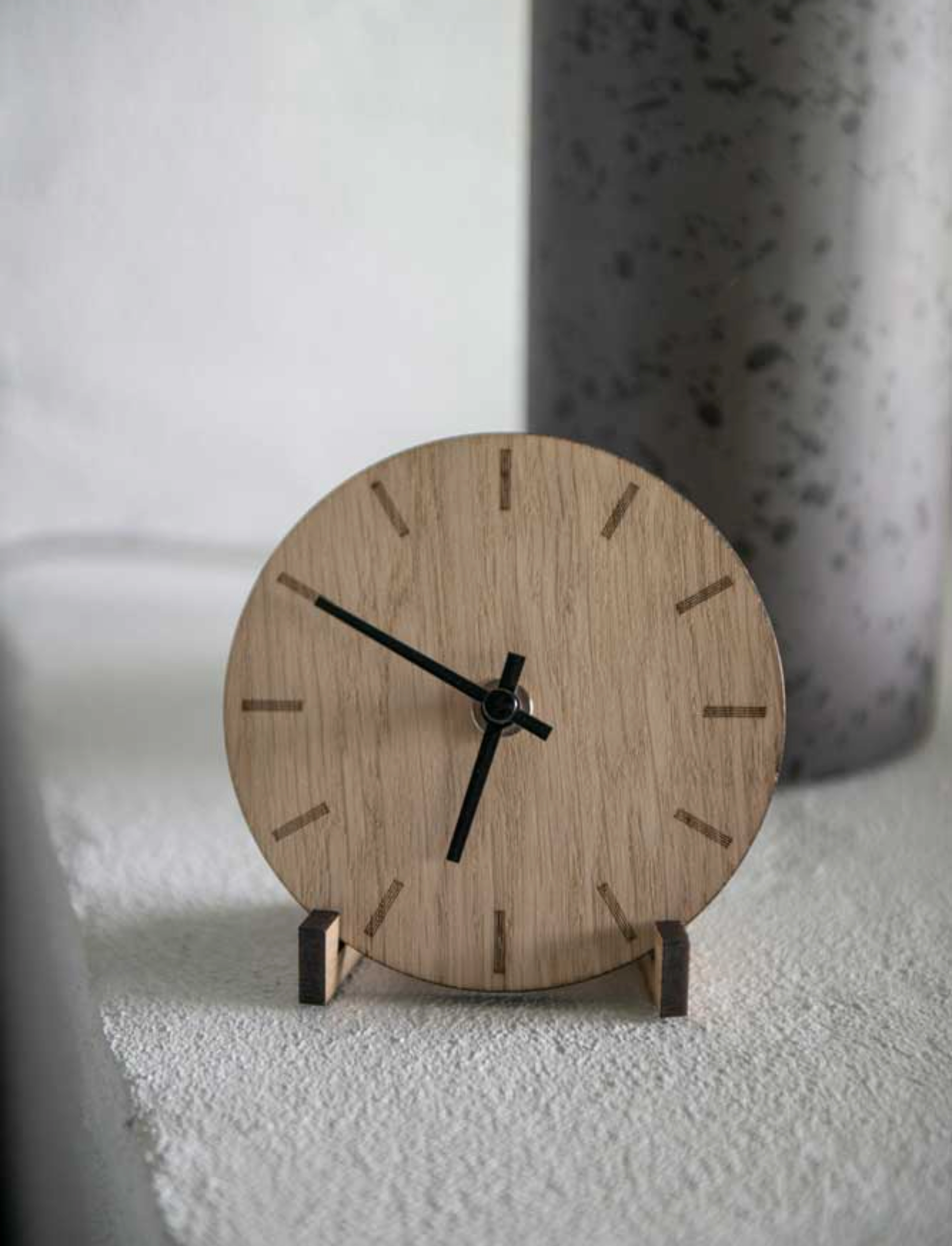 Hemverk Light Oak, Ø12, Watches, Beige - Wall Clocks, Homeware