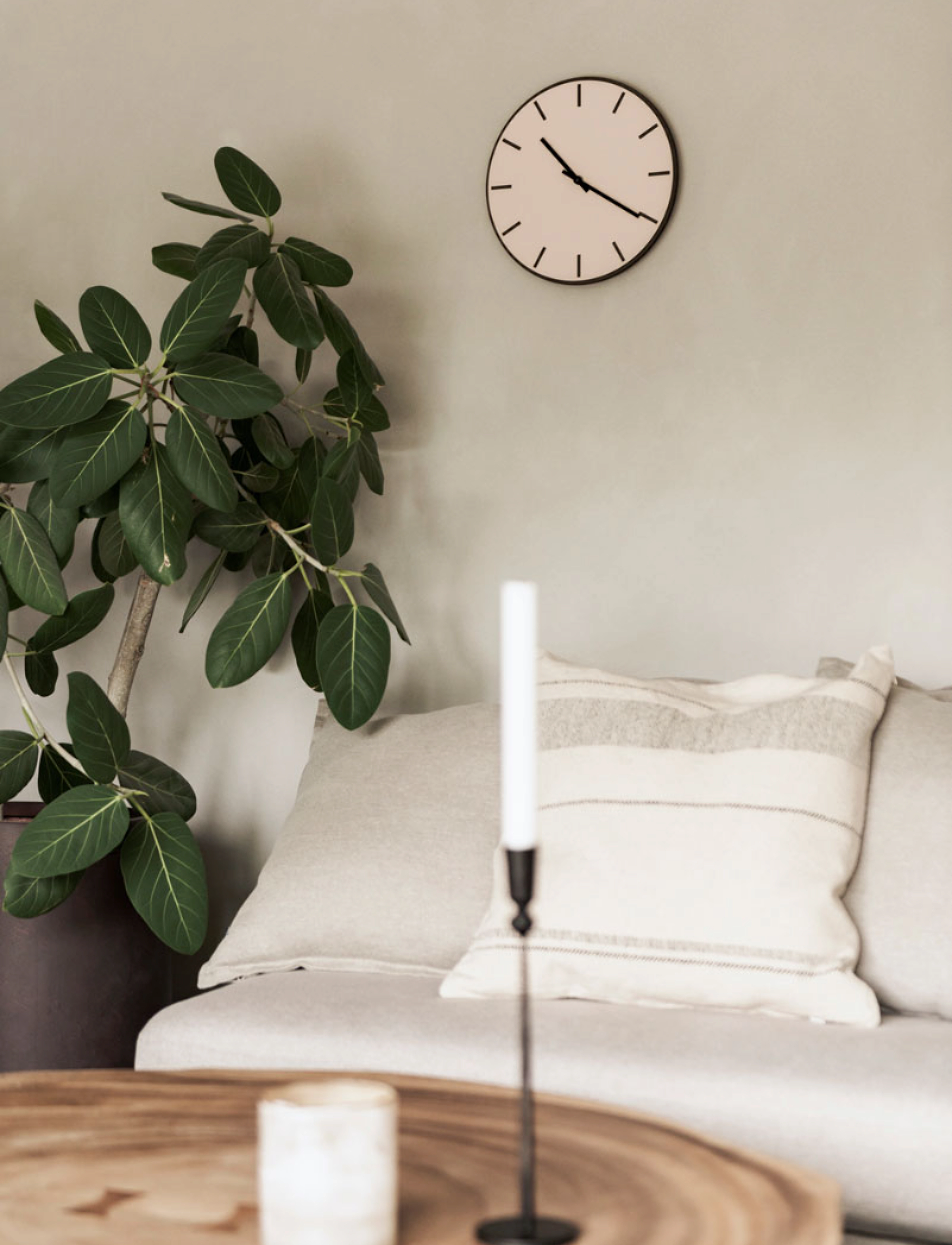 Hemverk - Dark oak powder - väggklockor - dusty rose - 3