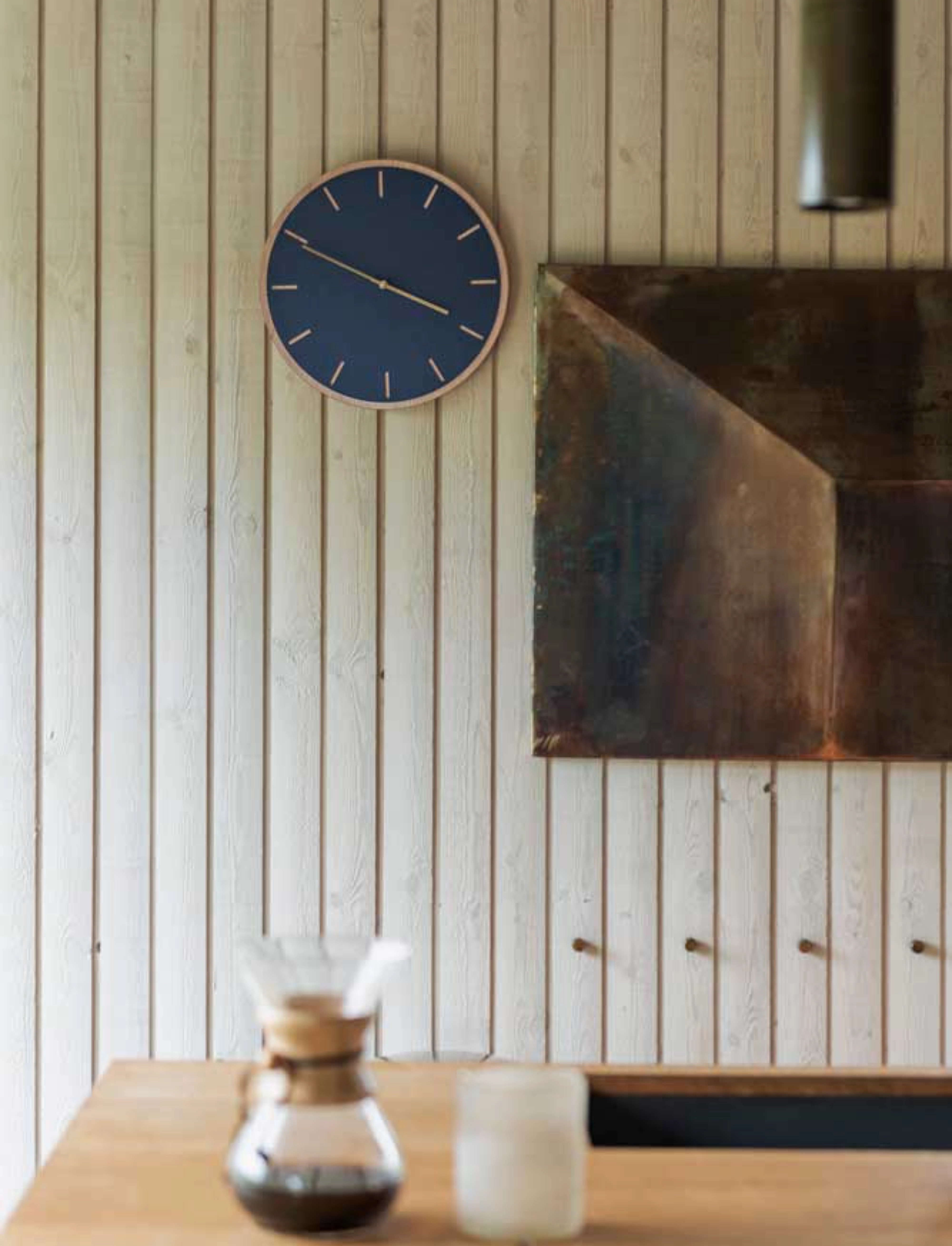 Hemverk Dark Oak Smokey Blue, Ø28, Watches, Blau - Wall Clocks, Homeware