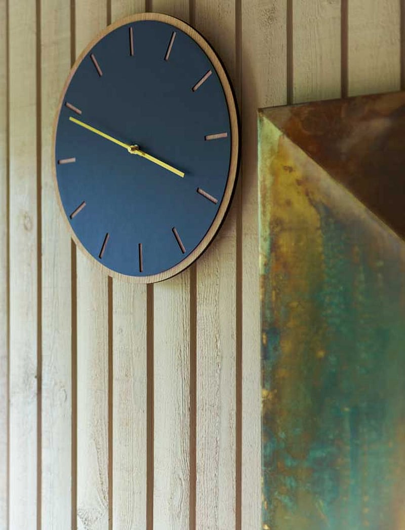 Hemverk - Dark Oak Smokey Blue - wandklokken - blue - 2