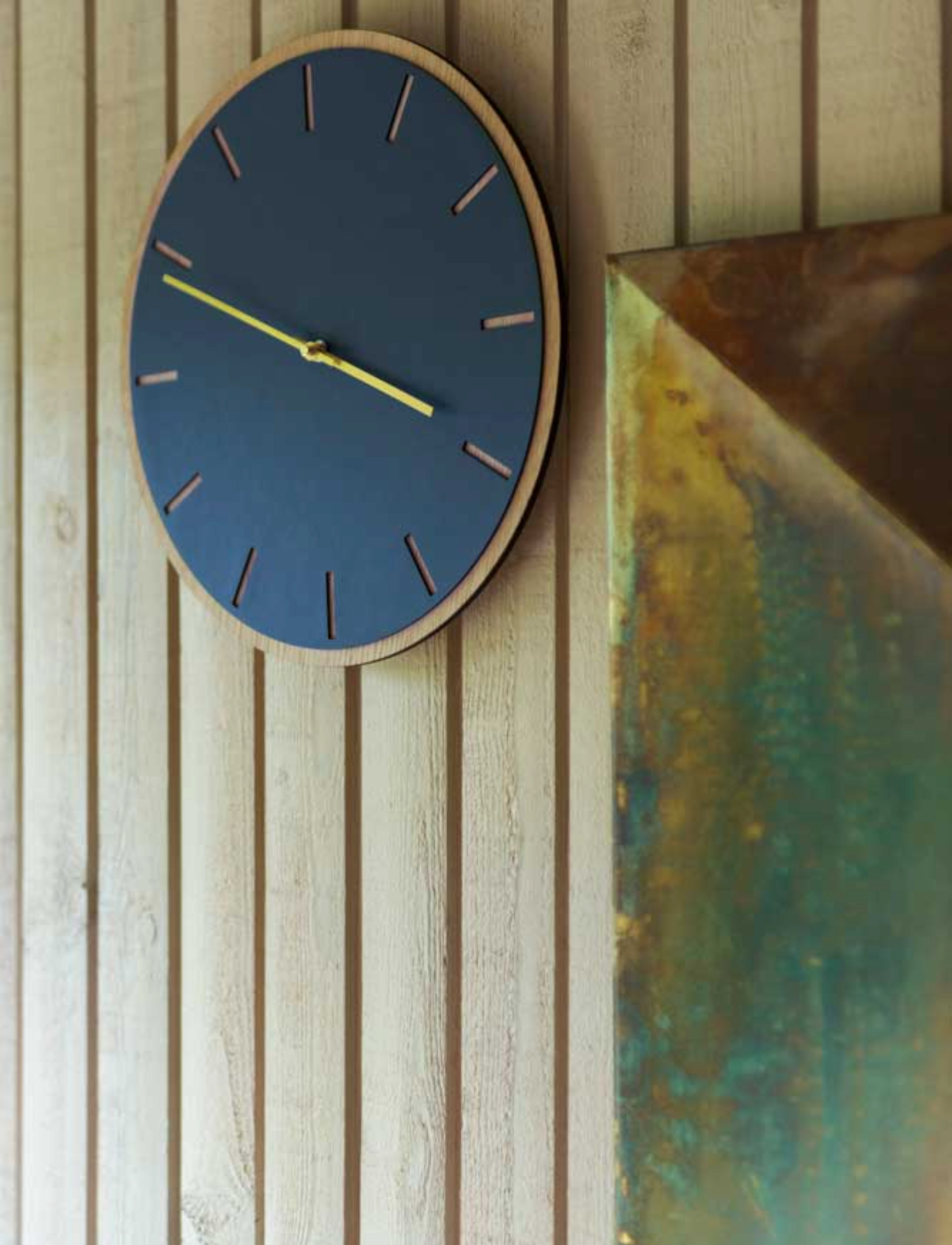 Hemverk - Dark Oak Smokey Blue - wanduhren - blue - 3