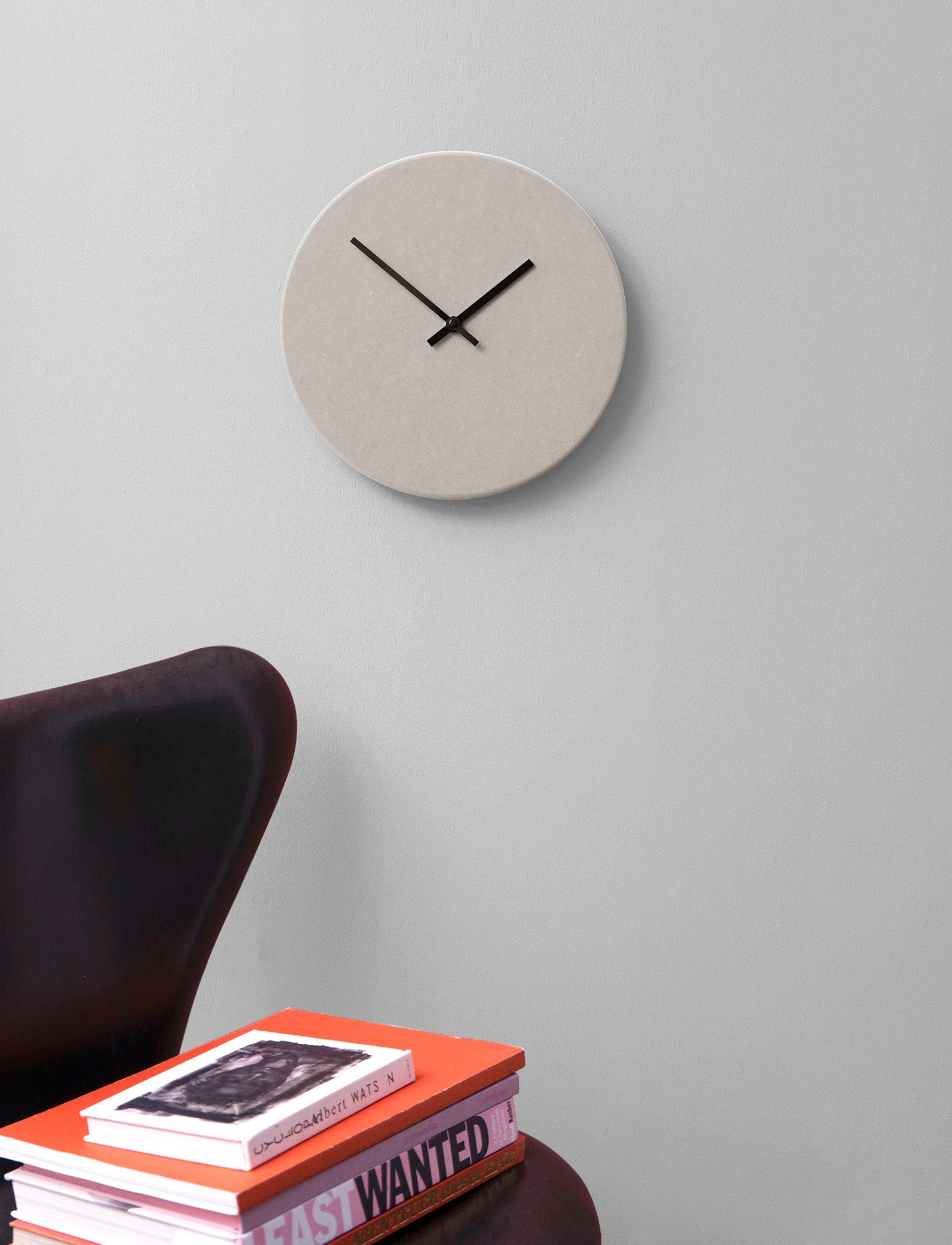 Hemverk Shape Light Grey, Ø28, Watches, Grau - Wall Clocks, Homeware
