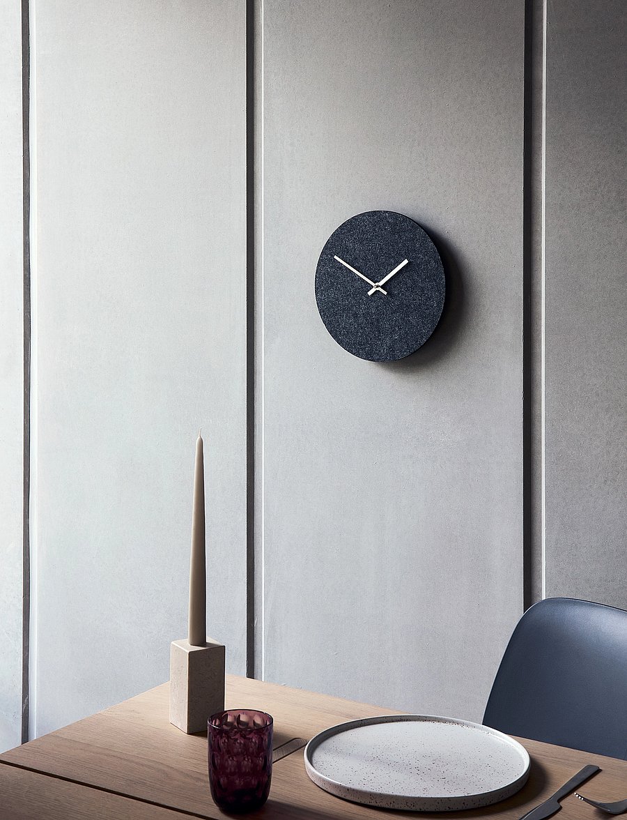 Hemverk - Felt Dark grey - wanduhren - dark grey - 1