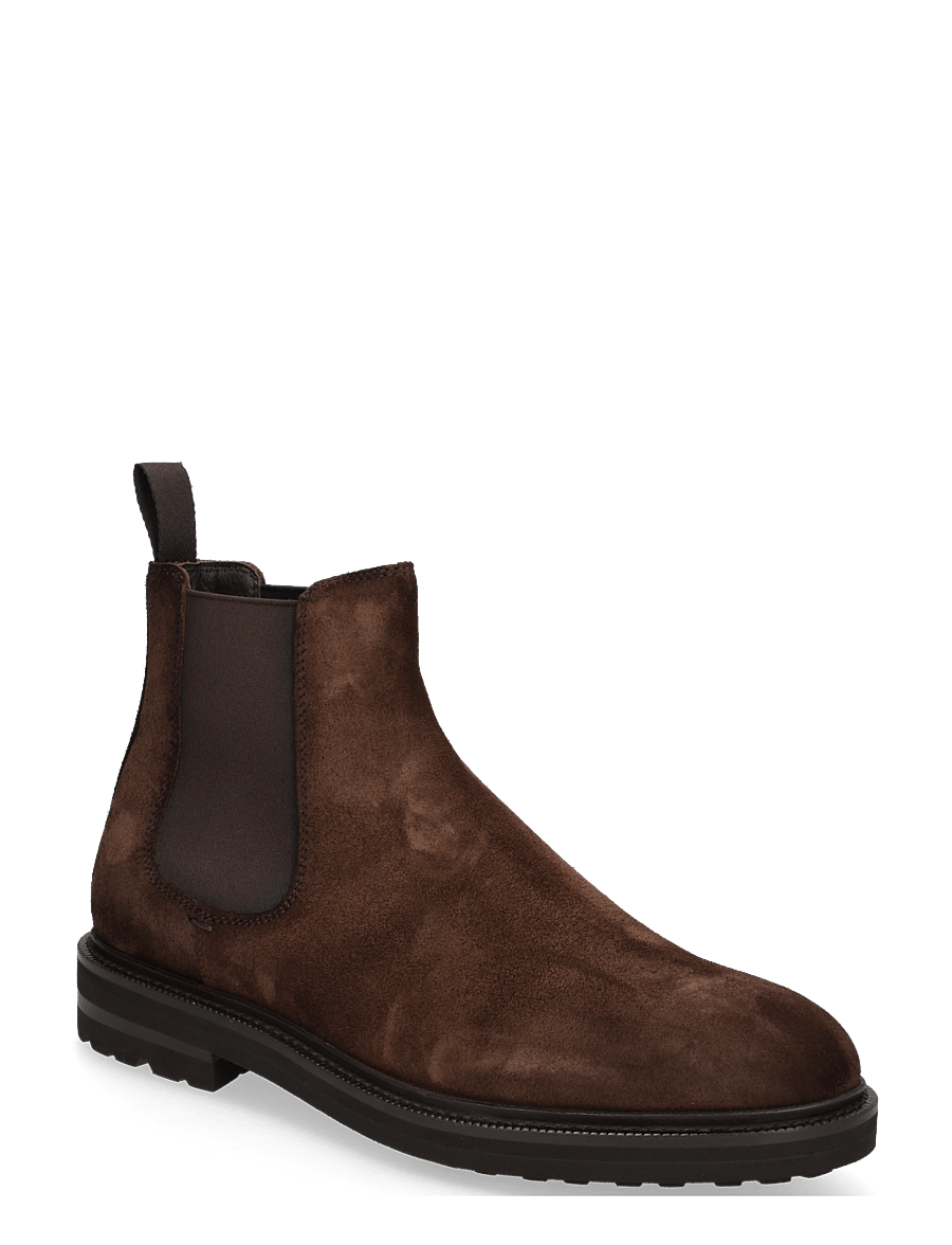 Henderson Baracco - 83502 - chelsea boots - suede espresso anticato - 0