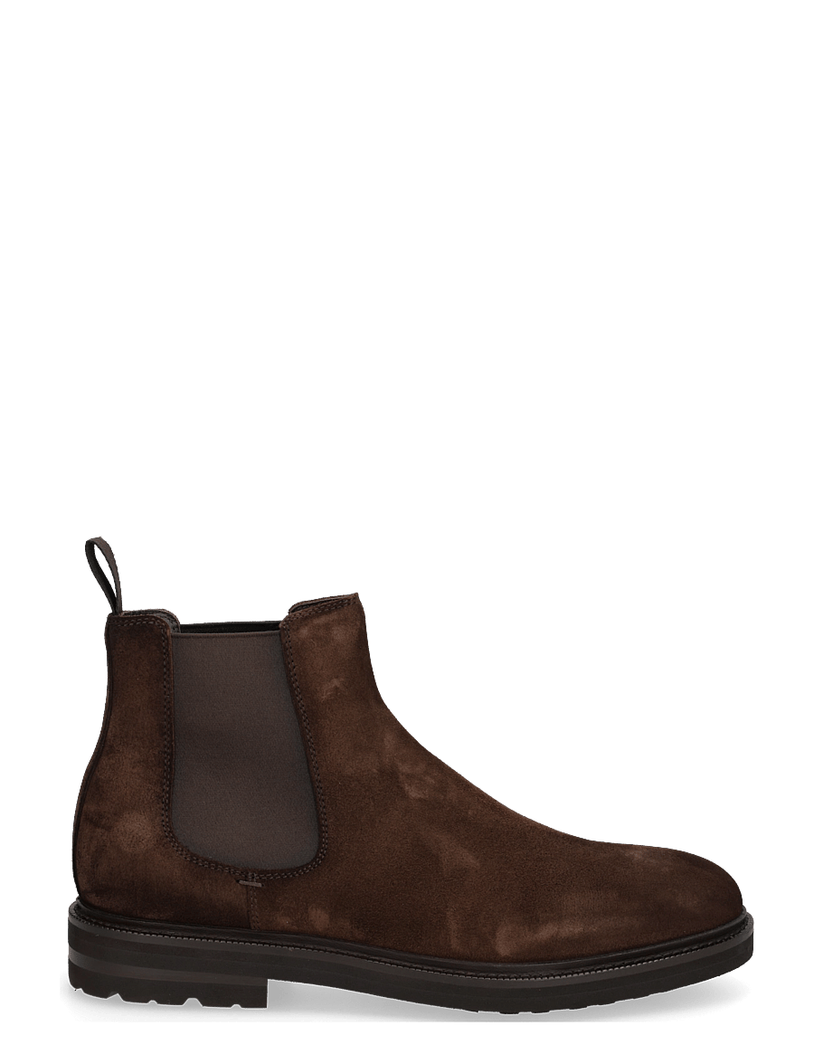 Henderson Baracco - 83502 - chelsea boots - suede espresso anticato - 2