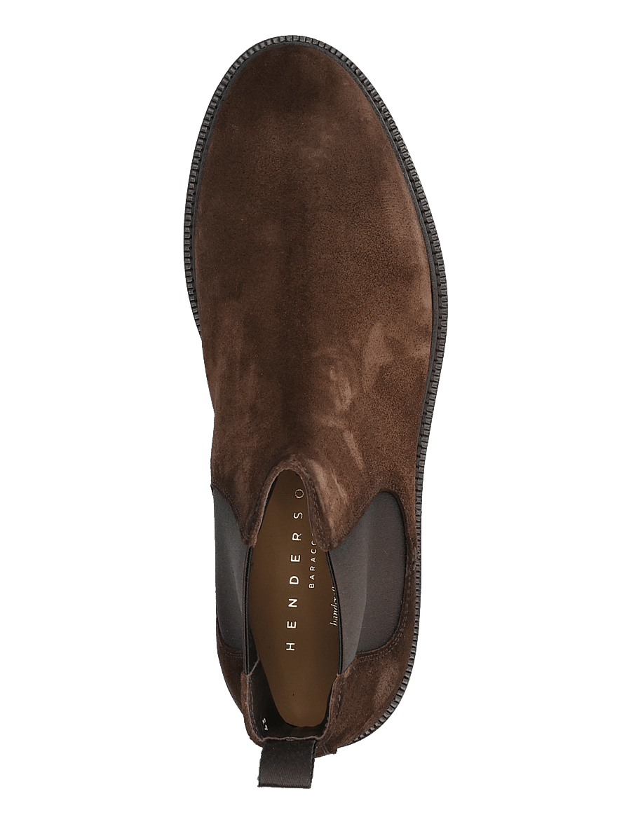 Henderson Baracco - 83502 - chelsea boots - suede espresso anticato - 3