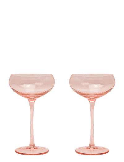 Here's How Glas Coupe The Lou- Set om 2- Rosa - Sektgläser - PINK / pink/rose