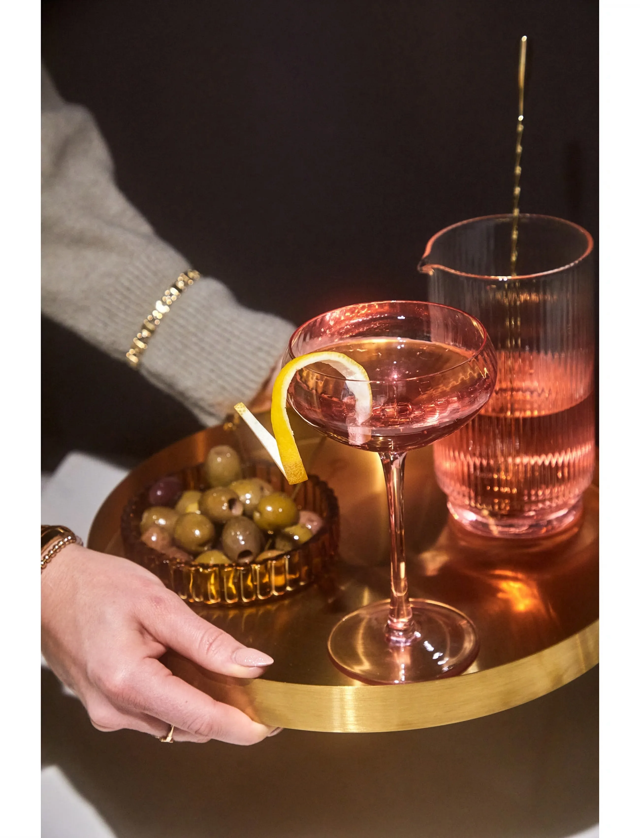 Here's How Glas Coupe The Lou- Set Om 2- Rosa, One Size, Glass, Rosa - Cocktail Homeware