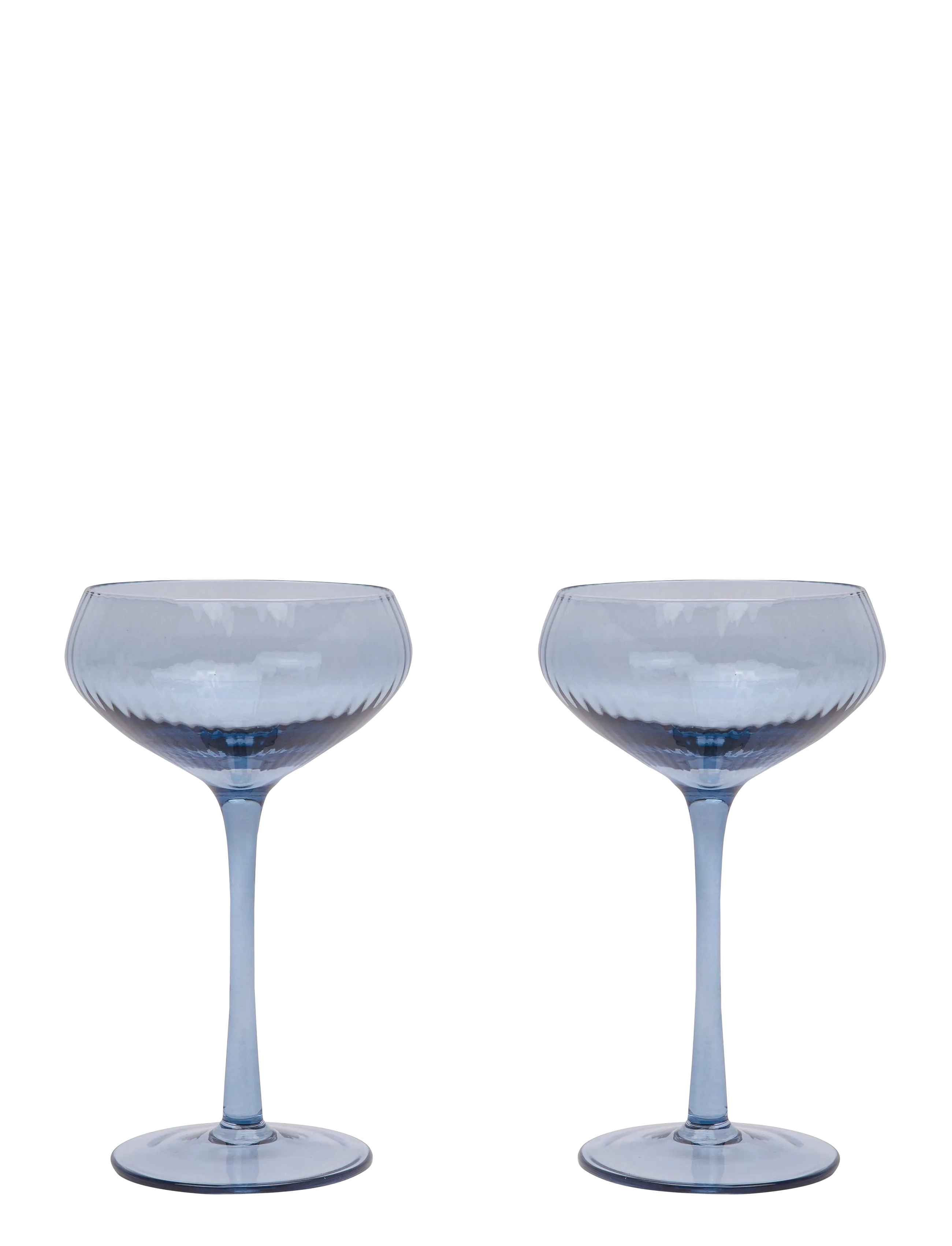 Here's How Glas Coupe The Lou- Set Om 2- Blå, Cocktailglas, Blå, Str: ONE SIZE