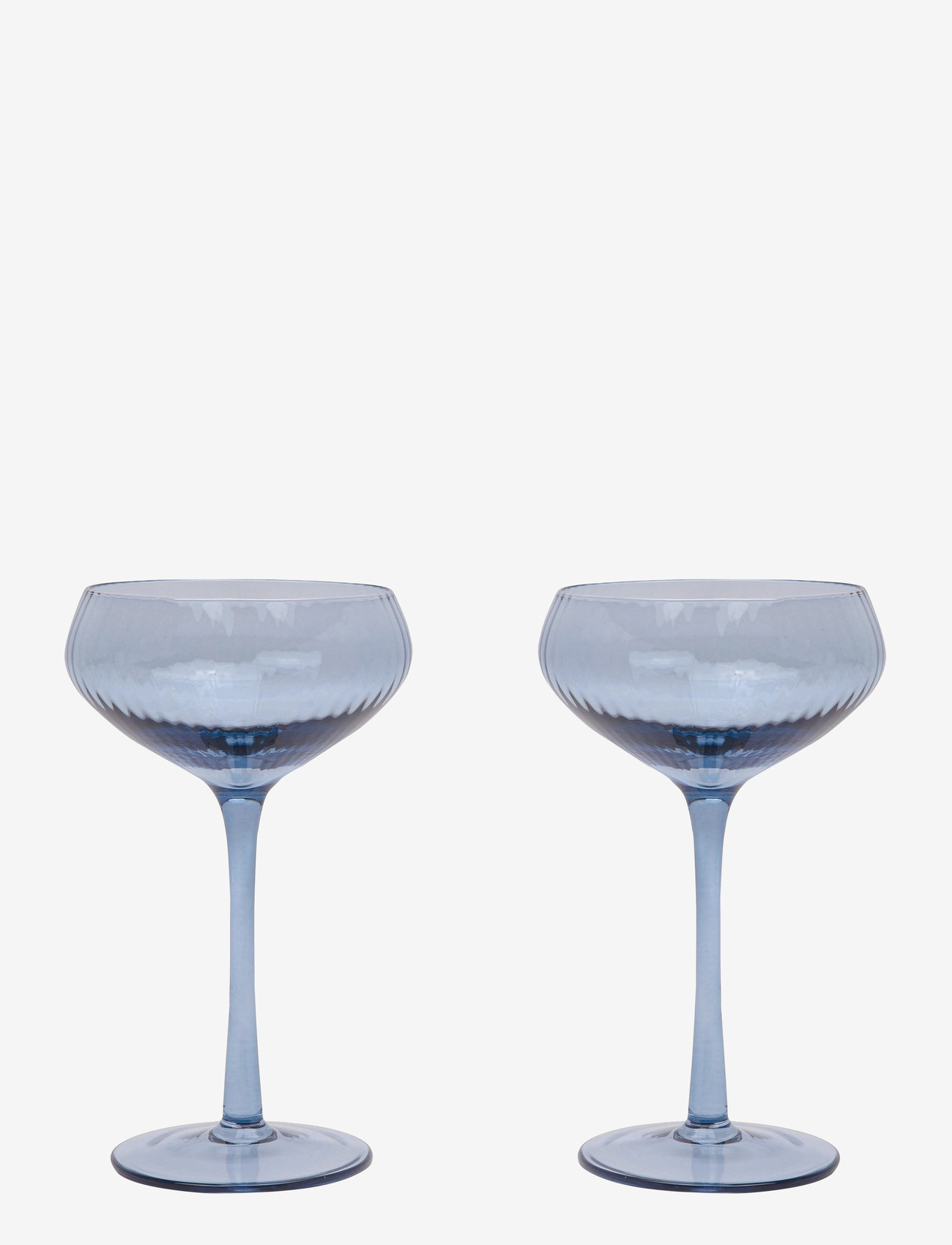Here's How - Glas Coupe The Lou- Set om 2-  Blå - martiniglas & cocktailglas - blue - 1