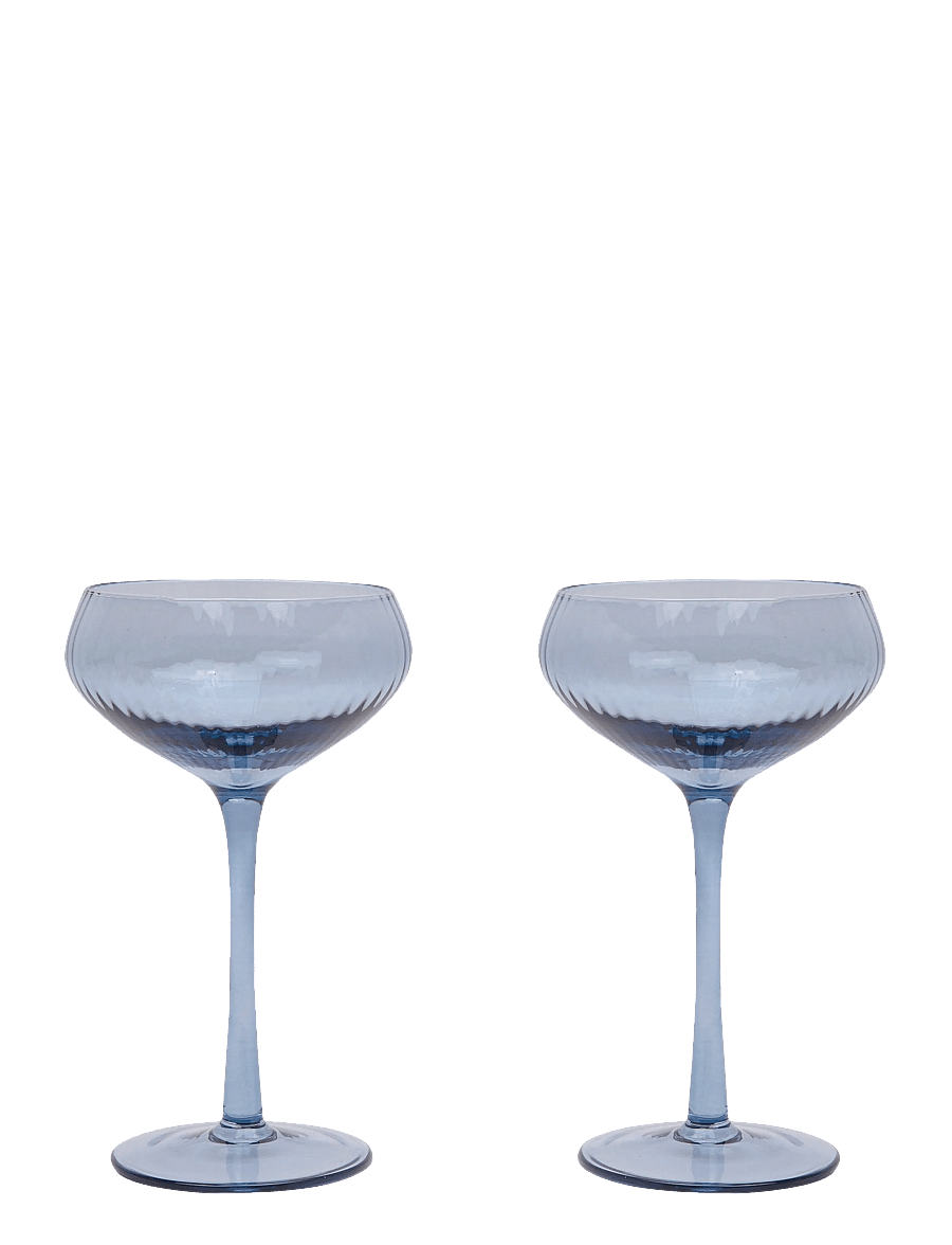 Here's How - Glas Coupe The Lou- Set om 2- Blå - cocktail & longdrinkgläser - blue - 1
