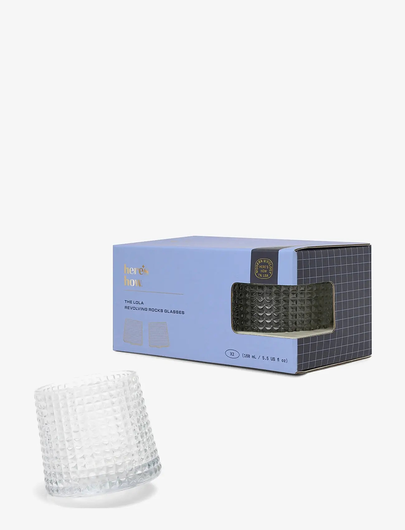 Here's How - Rockande Glas The Lola  Set om 2 - cocktail & longdrinkgläser - clear - 2