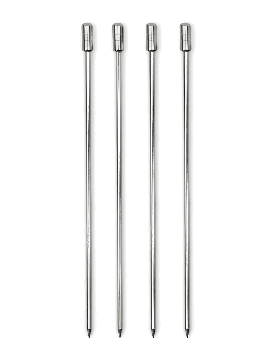 Here's How - Coktailpinnar Silver The Dolly - set om 4 - Šeikerid ja kokteilivahendid - silver - 4