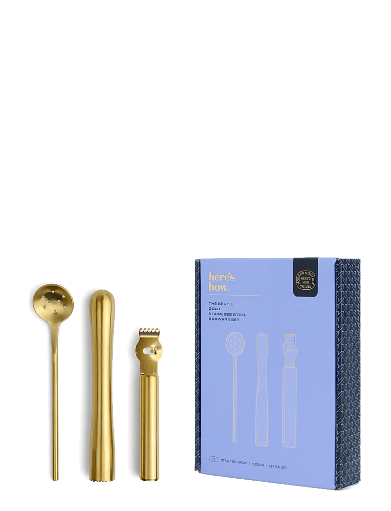 Here's How - Barset The Bertie - shakers & cocktail tools - gold - 1