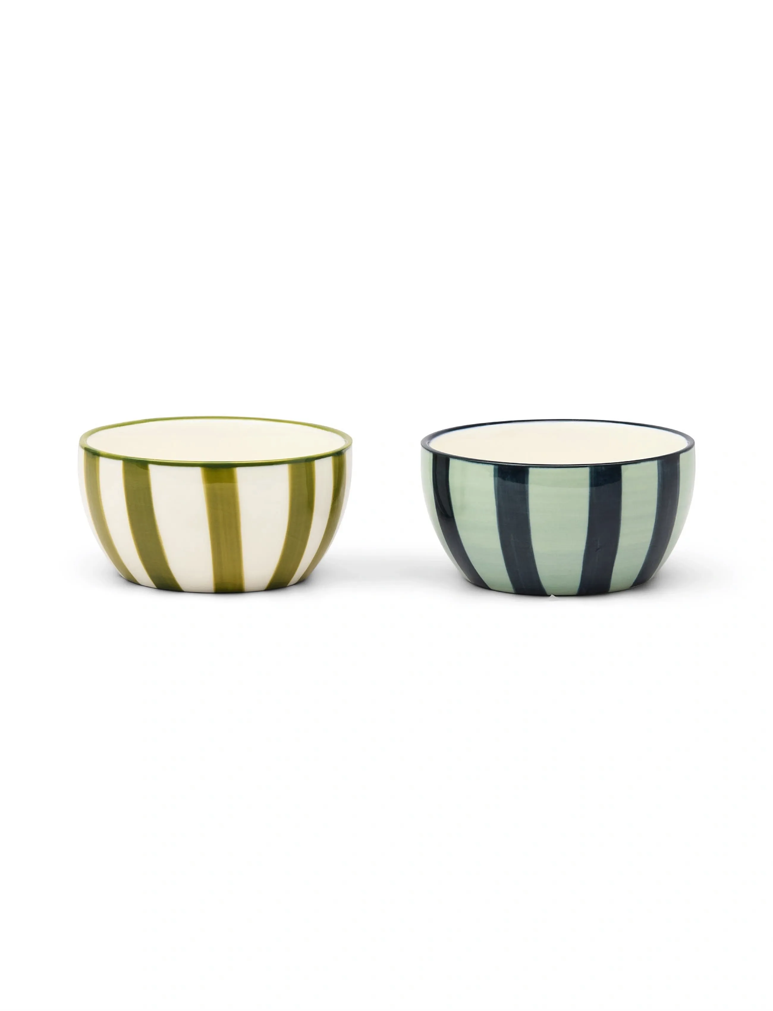 Here's How Dippskålar The Bella Set Om 2 Oliv & Blå, Ø 10 cm, Bowls Serving Dishes, Mehrfarbig/gemustert - Bowls, Homeware