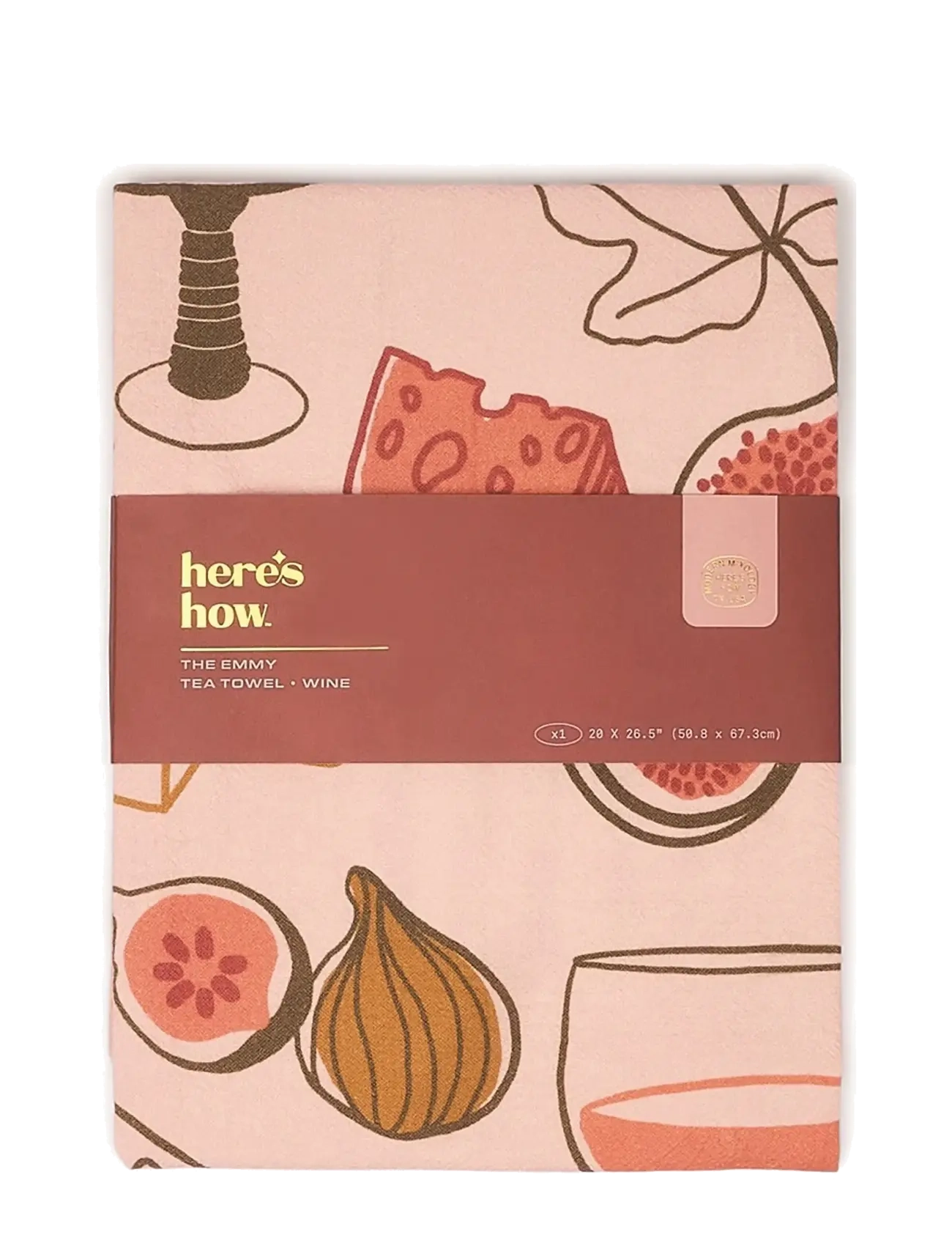 Here's How Kökshandduk Emmy Wine, One Size, Kitchen Textiles, Mehrfarbig/gemustert - Towels, Homeware