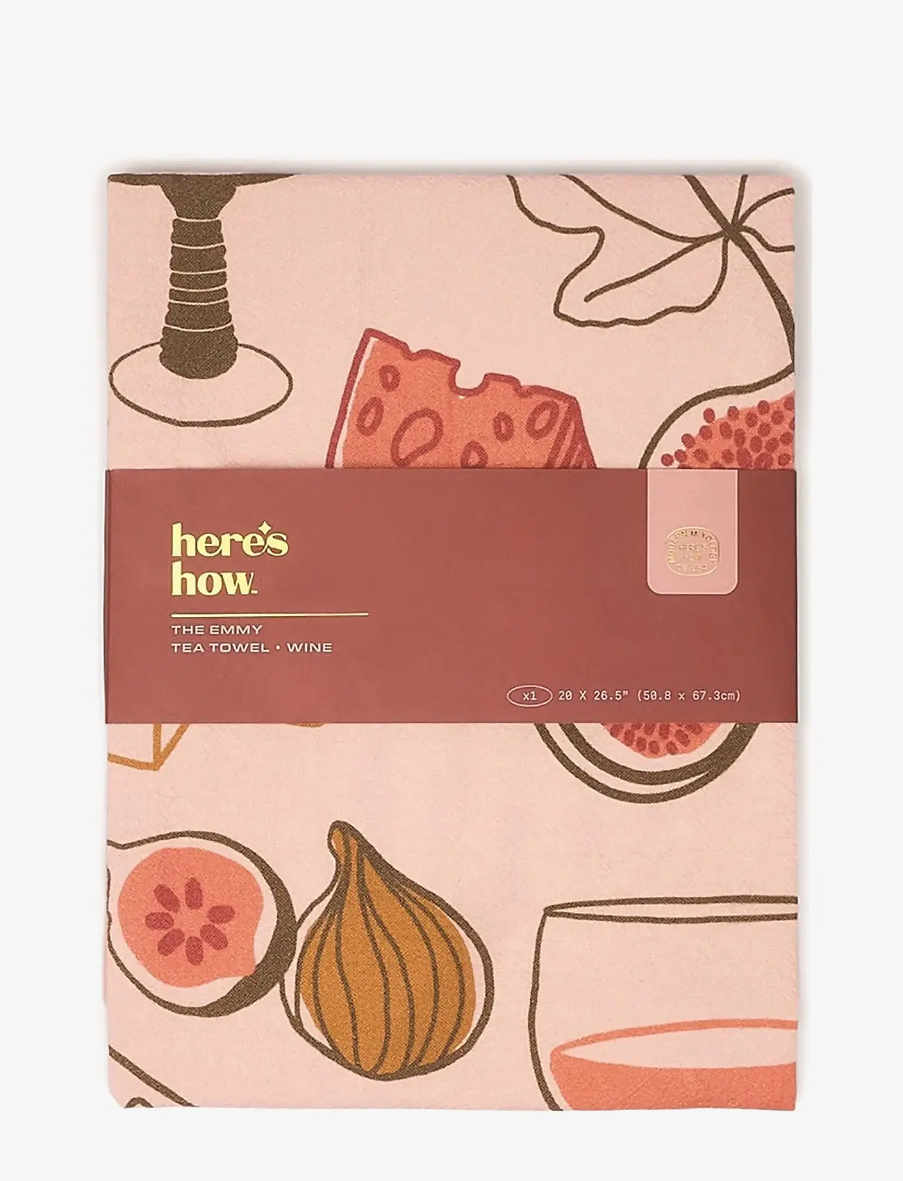 Here's How - Kökshandduk Emmy - Wine - küchenhandtücher - multi-coloured - 0