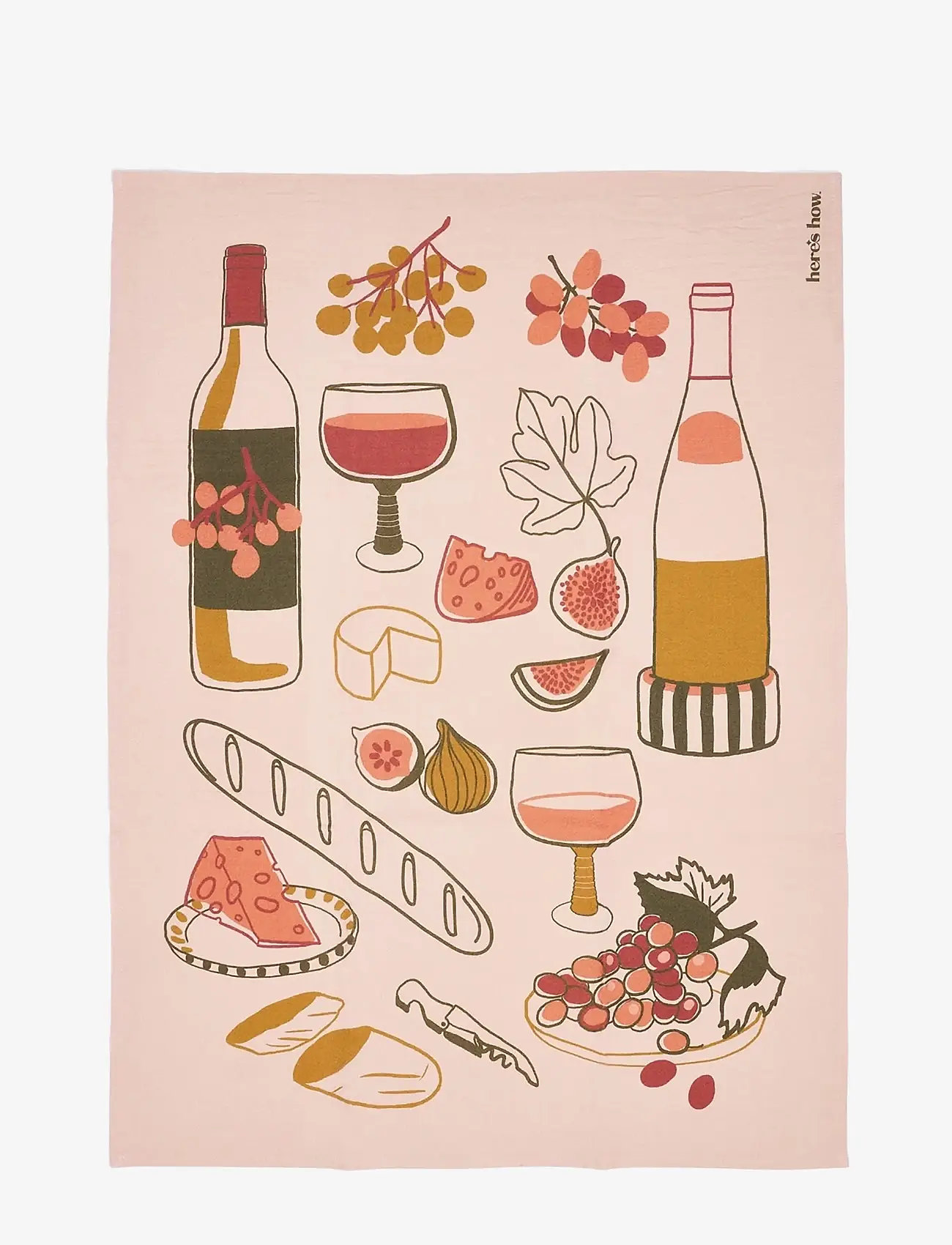 Here's How - Kökshandduk Emmy - Wine - küchenhandtücher - multi-coloured - 1