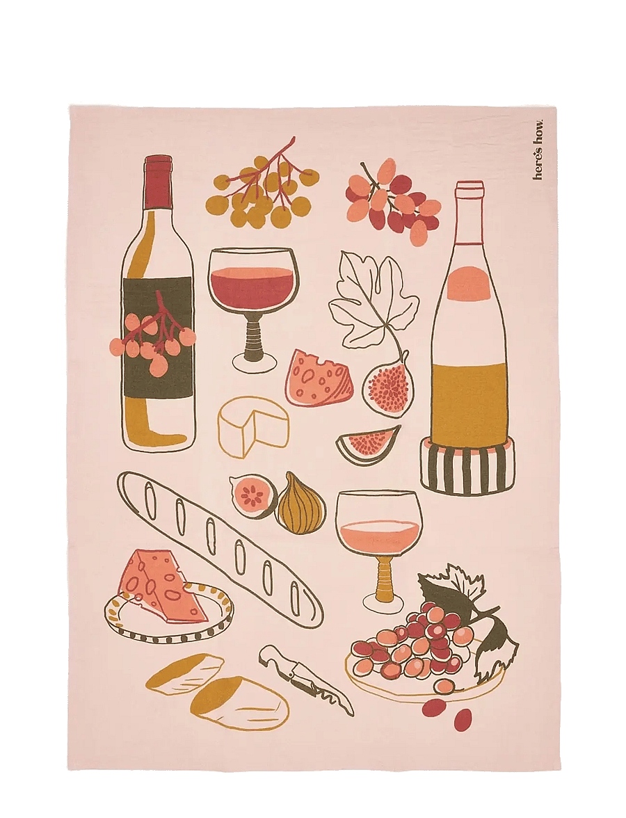 Here's How - Kökshandduk Emmy - Wine - die niedrigsten preise - multi-coloured - 1
