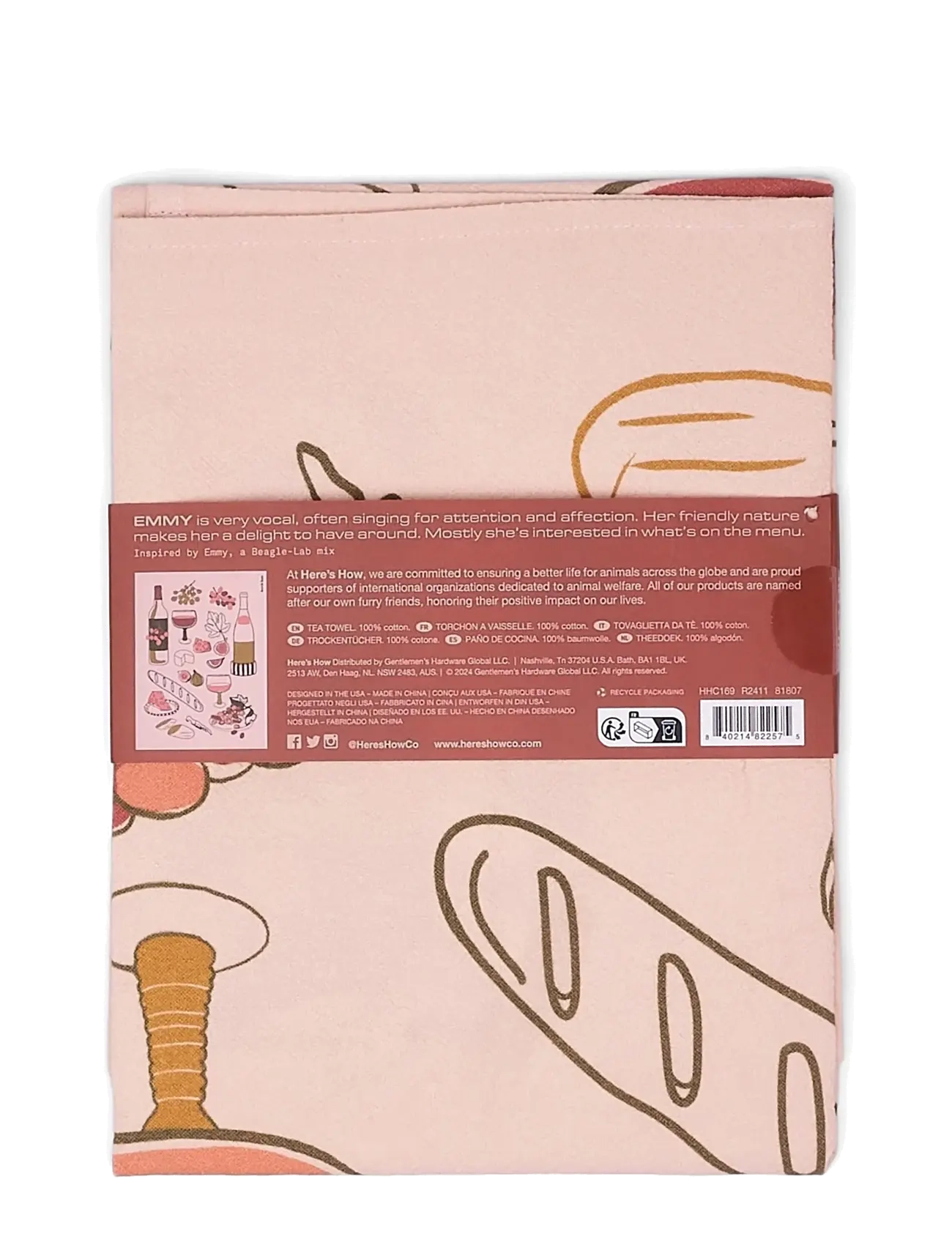 Here's How - Kökshandduk Emmy - Wine - multi-coloured - 2