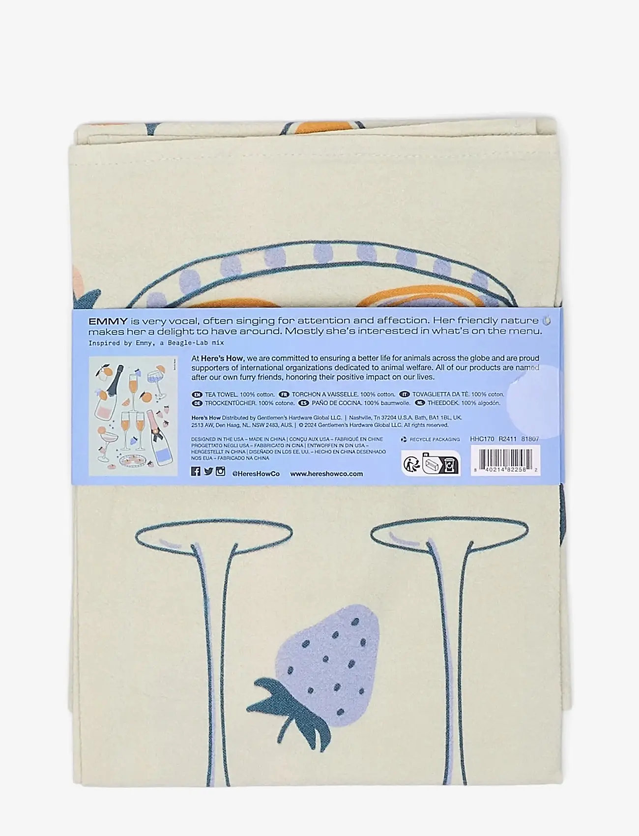 Here's How - Kökshandduk Emmy - Celebration - tea towels - multi-coloured - 2