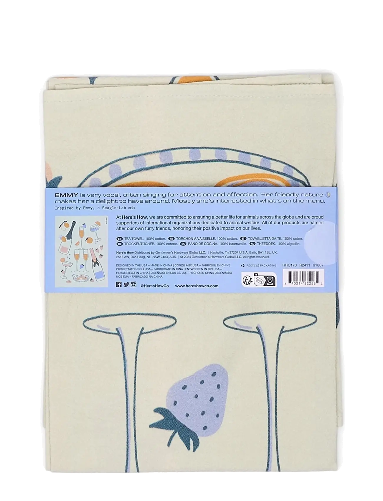 Here's How - Kökshandduk Emmy - Celebration - tea towels - multi-coloured - 2