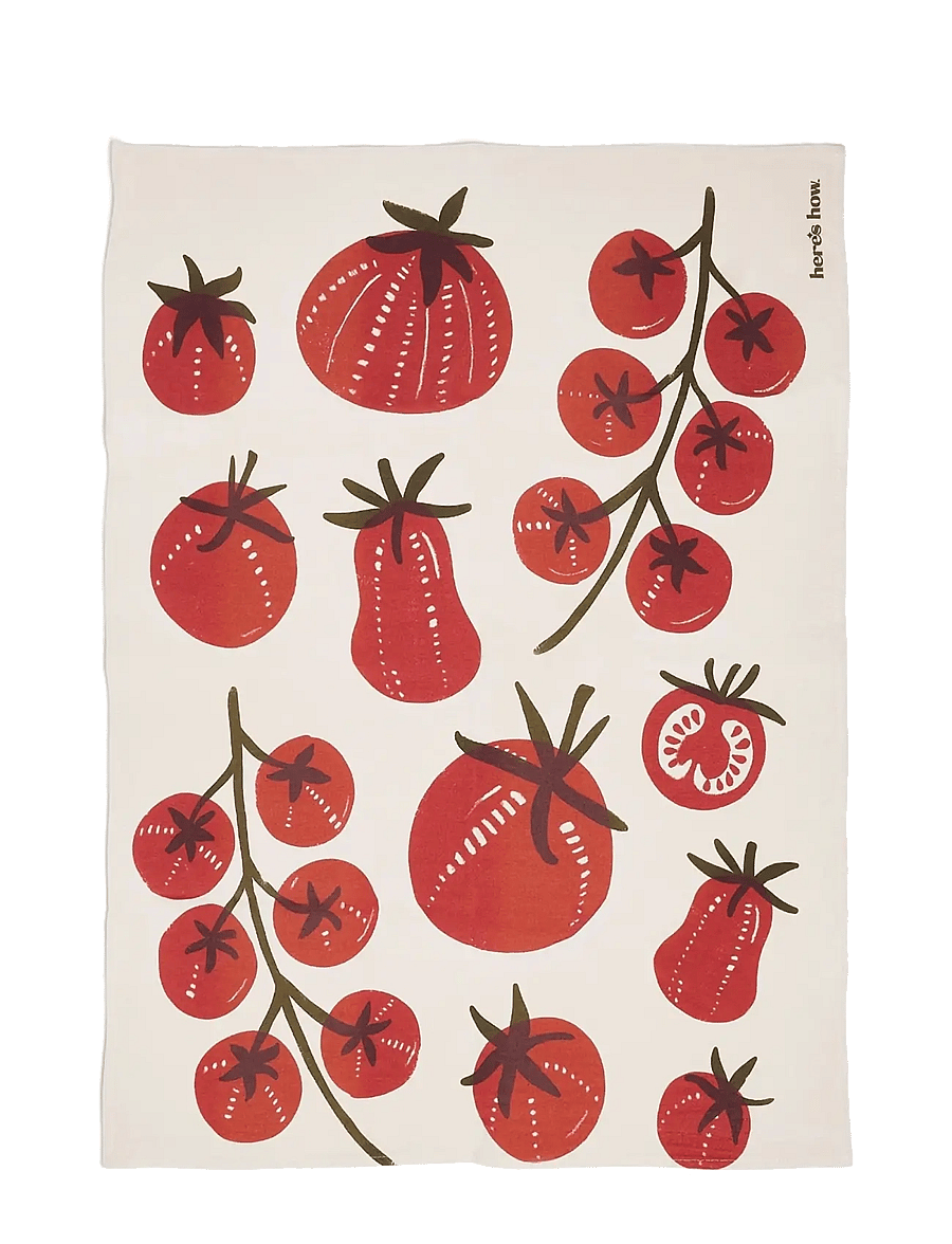 Here's How - Kökshandduk Emmy - Tomatoes - die niedrigsten preise - red - 1