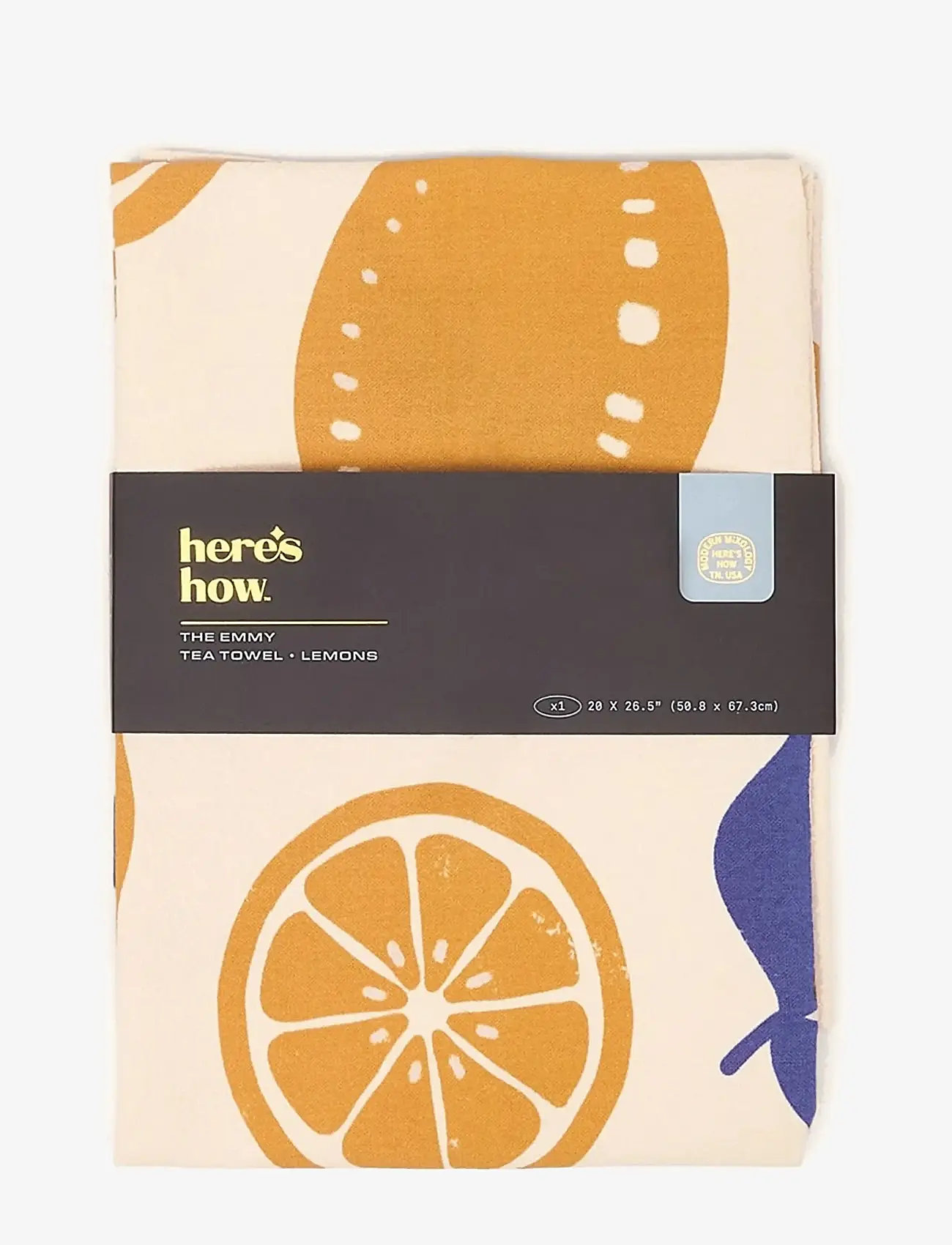 Here's How - Kökshandduk Emmy- Lemons - küchenhandtücher - yellow - 0