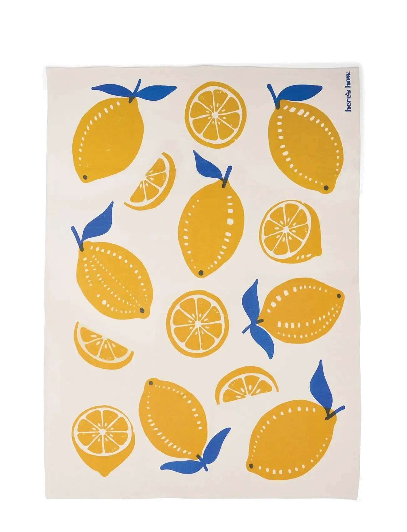 Here's How - Kökshandduk Emmy- Lemons - yellow - 1