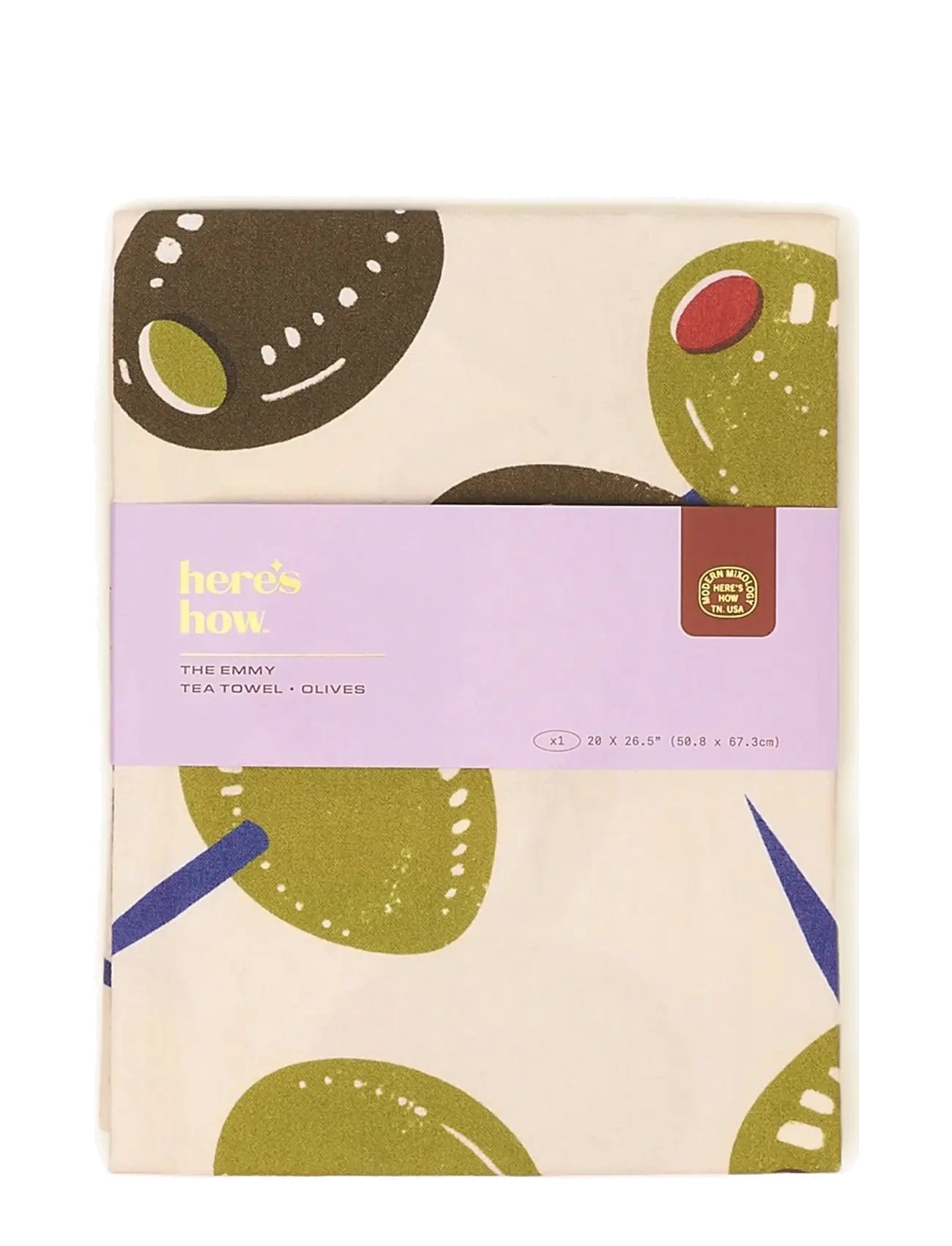 Here's How Kökshandduk Emmy- Olives, One Size, Kitchen Textiles, Mehrfarbig/gemustert - Towels, Homeware