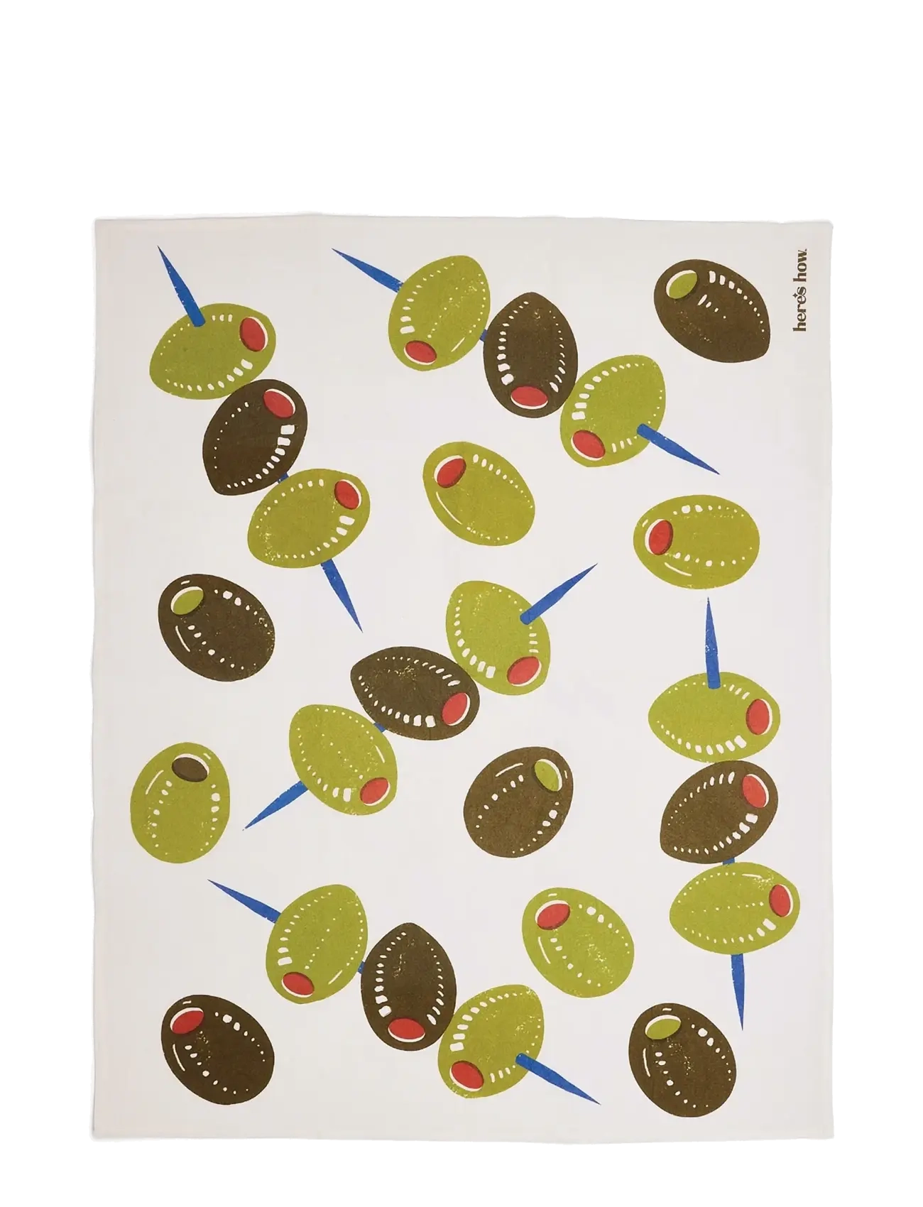 Here's How - Kökshandduk Emmy- Olives - viskestykker - green - 1
