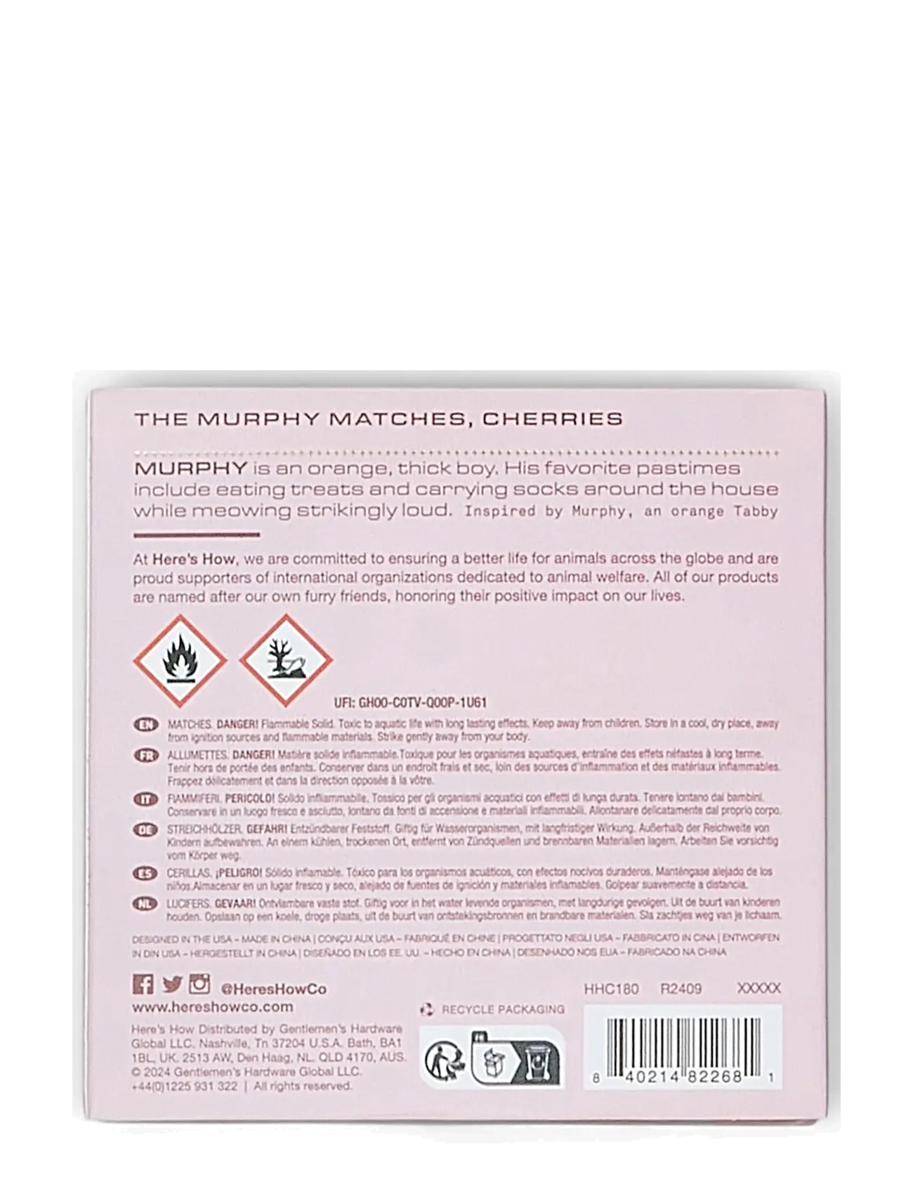 Here's How - Tändstickor - Körsbär - beleuchtungszubehör - red - 3
