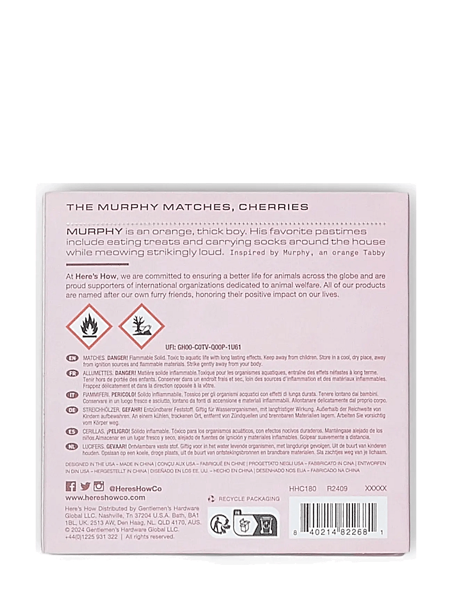 Here's How - Tändstickor - Körsbär - accessoires d'éclairage - red - 3