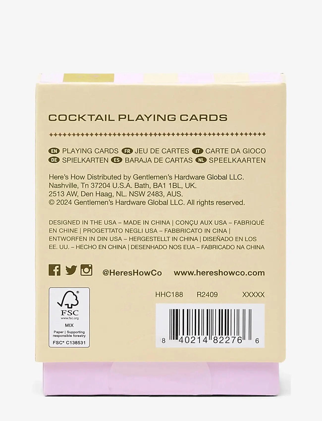 Here's How - Spelkort Cocktail - spil & puslespil - multi-coloured - 2