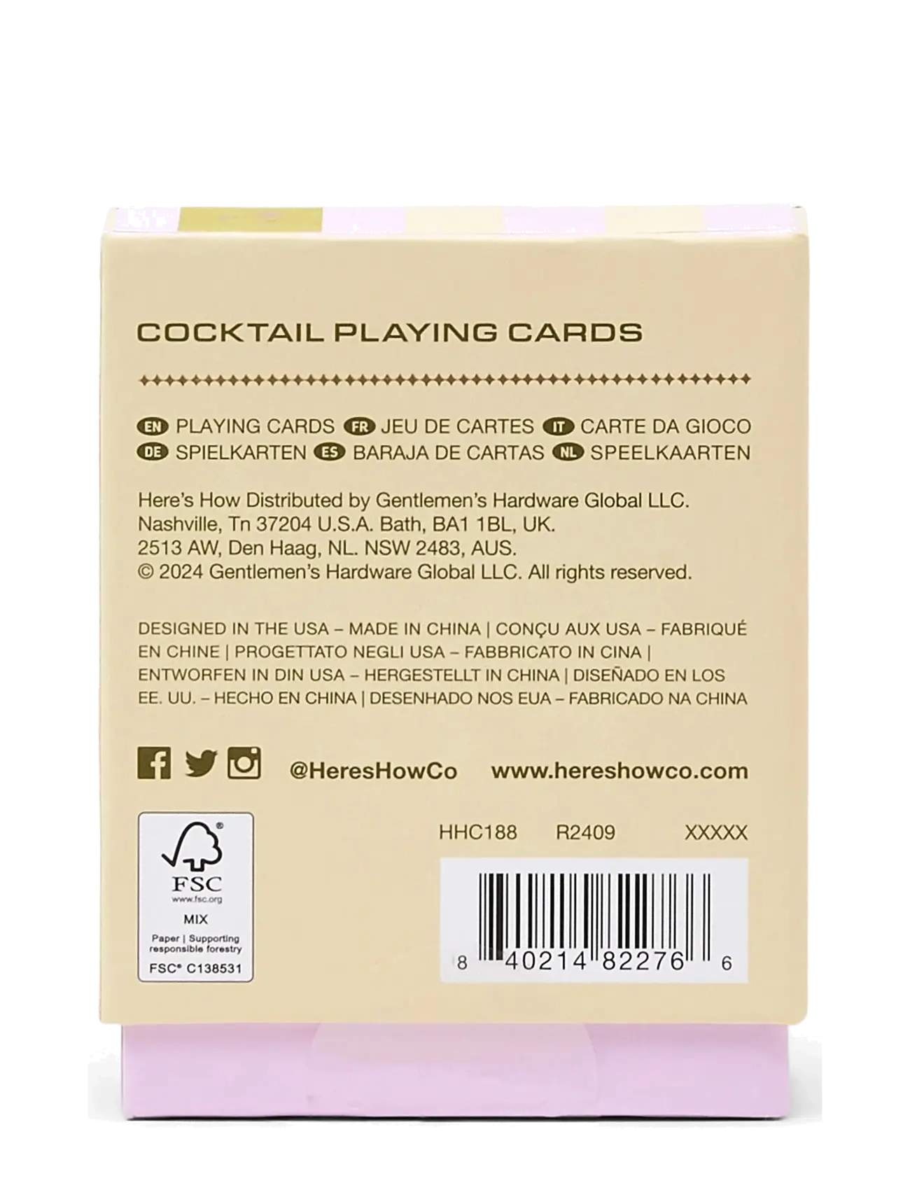 Here's How - Spelkort Cocktail - leikir og pússluspil - multi-coloured - 2