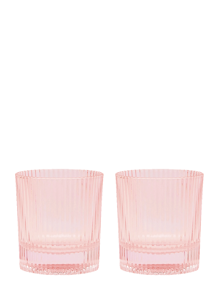 Here's How - Glas Lowball The Scout - Set om 2- Rosa - kokteili- ja martiiniklaasid - pink - 1