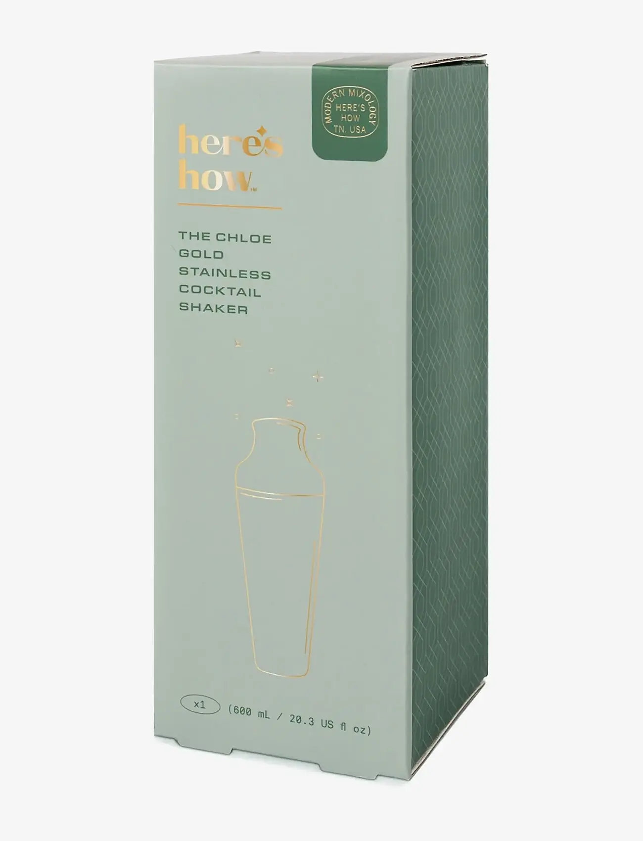 Here's How - Cocktailshaker, gulfärgad, The Cloee - shakere & cocktailudstyr - gold - 1