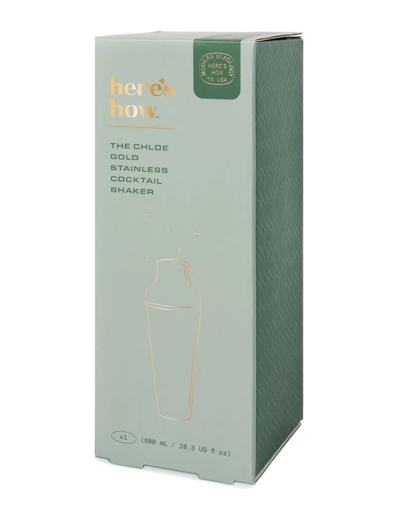 Here's How - Cocktailshaker, gulfärgad, The Cloee - shakers & cocktail tools - gold - 1