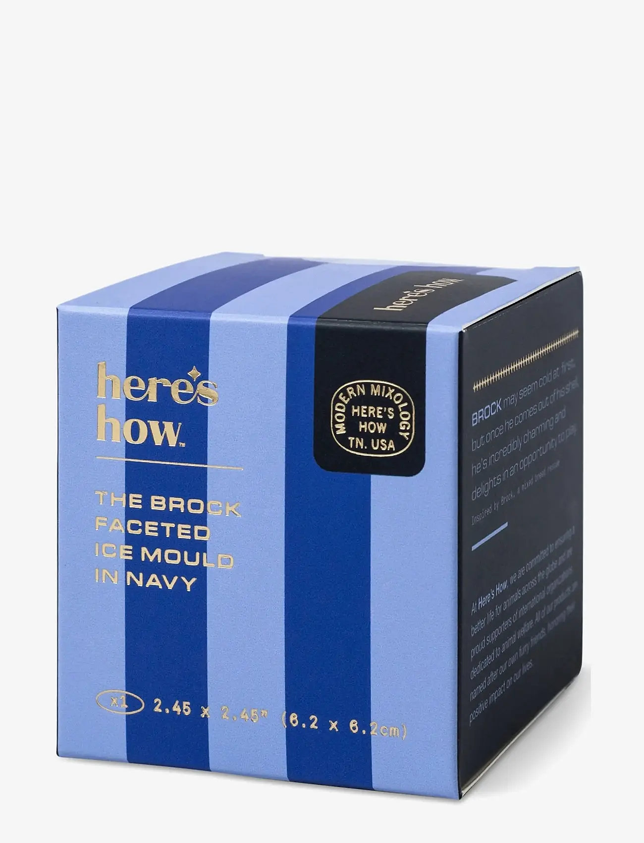 Here's How - Fasetterad isform The Brock, Marinblå - ice trays - blue - 2