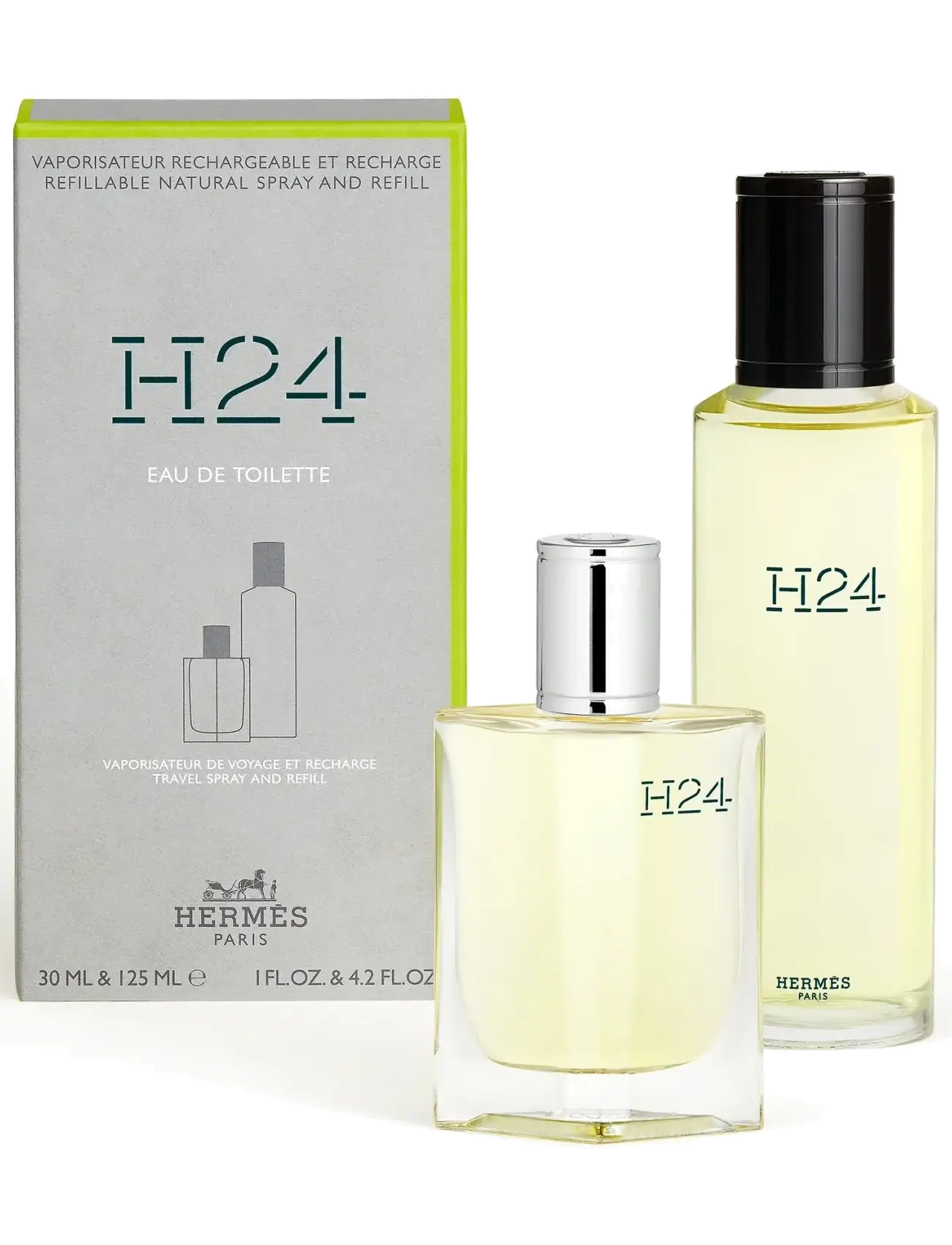 HERMÈS H24, Eau De Toilette Refill Spray + Bottle Refill, Parfumee, Nude, Str: ONE SIZE