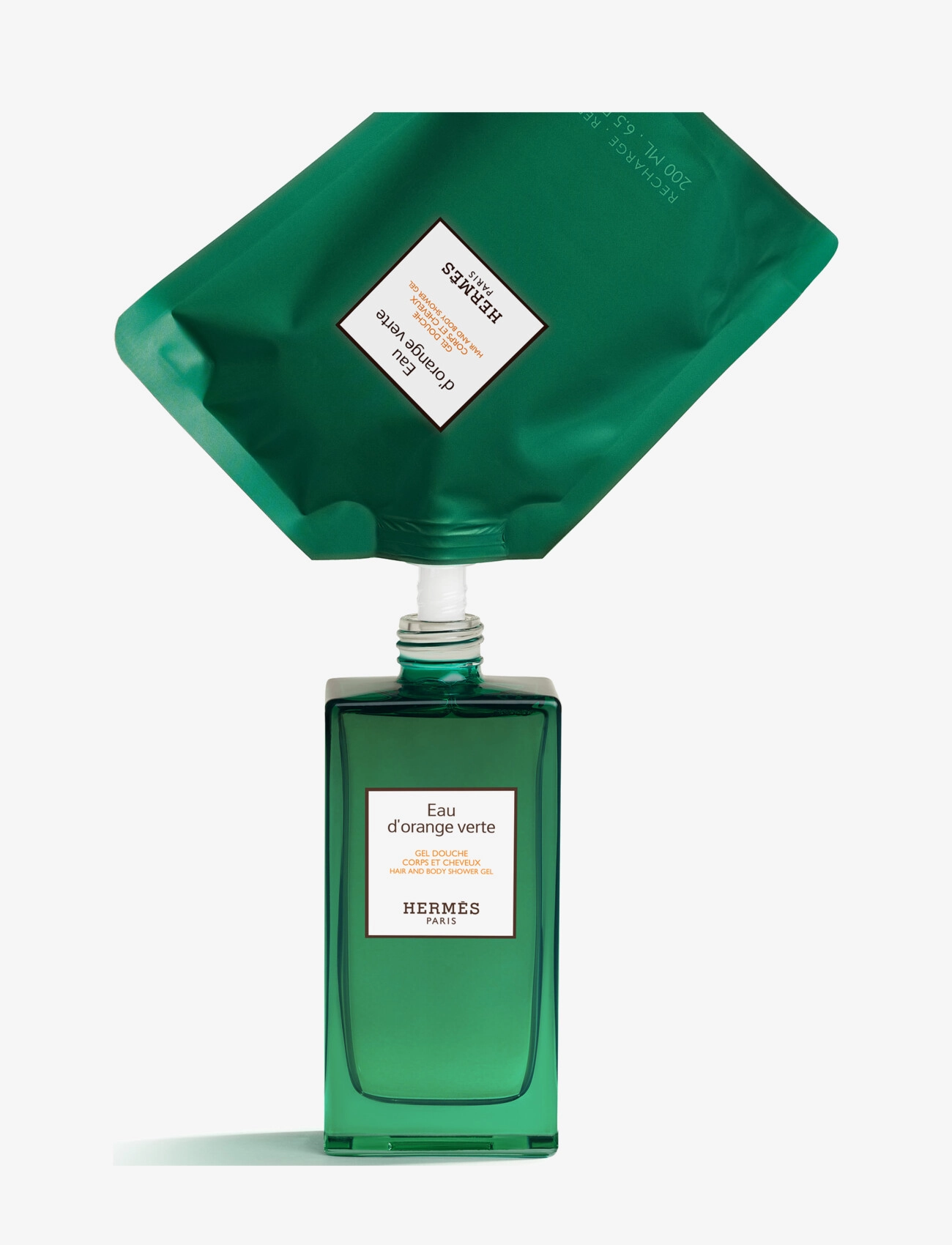 HERMÈS - Eau d’Orange Verte, Hair and Body Shower Gel - shower gel & bruseolier - clear - 2