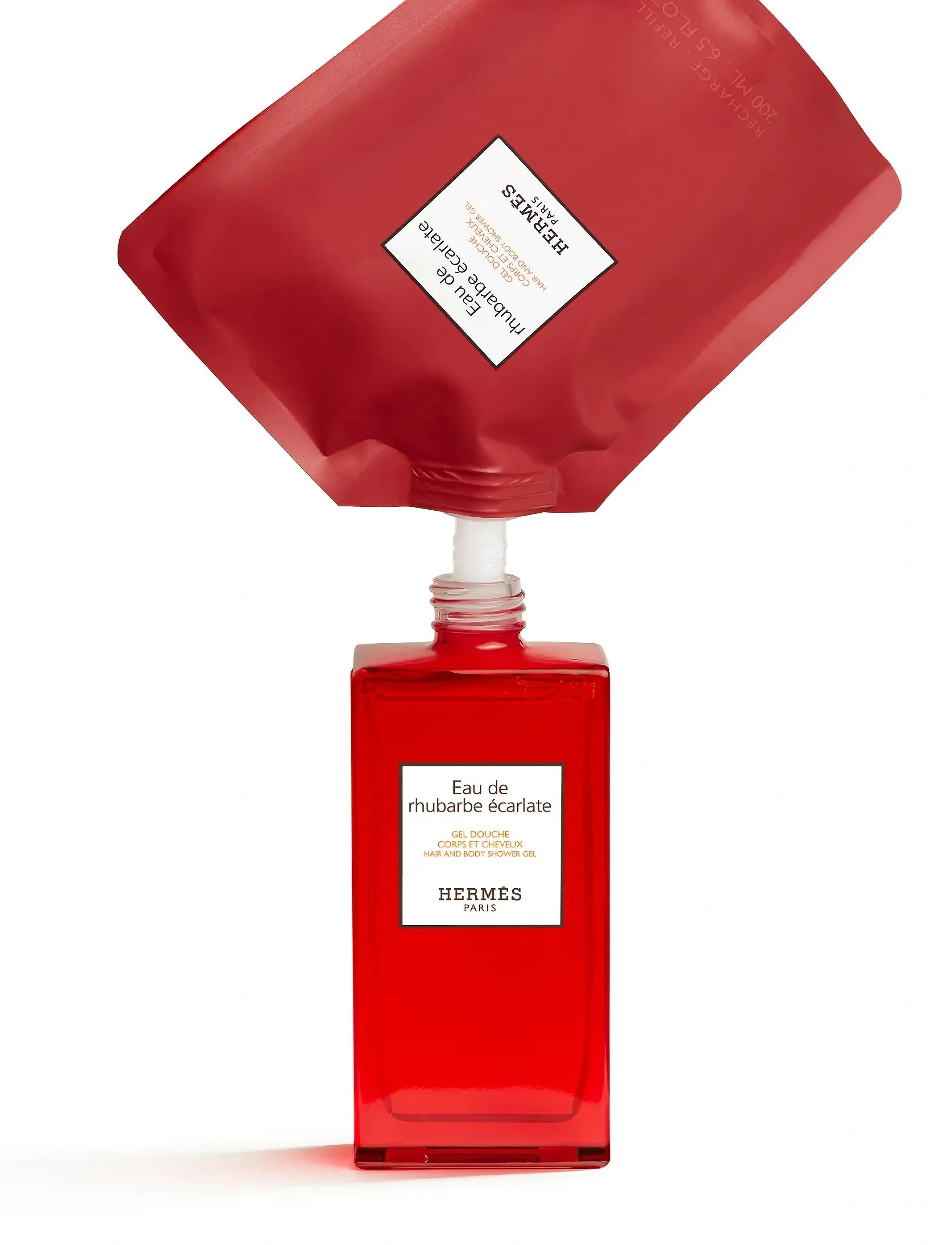 HERMÈS Eau De Rhubarbe Écarlate, Hair And Body Shower Gel, 200 ml, Nude, Krop > Bad Og Brusebad, Dame
