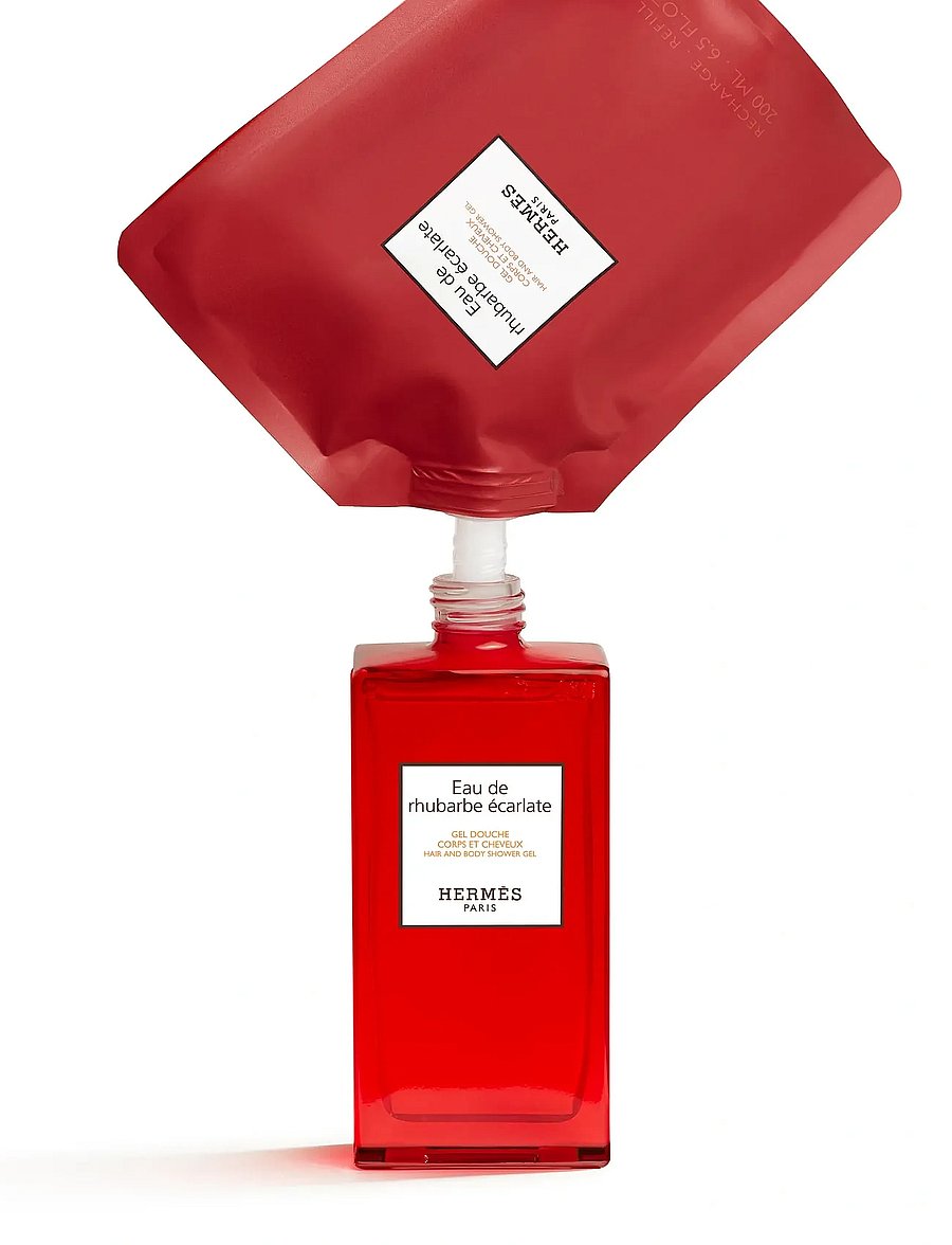 HERMÈS - Eau de Rhubarbe Écarlate, Hair and Body Shower Gel - duschgel & duscholjor - clear - 0