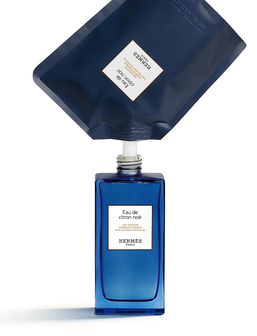 HERMÈS - Eau de Citron Noir, Hair and Body Shower Gel Refill - shower gel & bruseolier - clear - 0