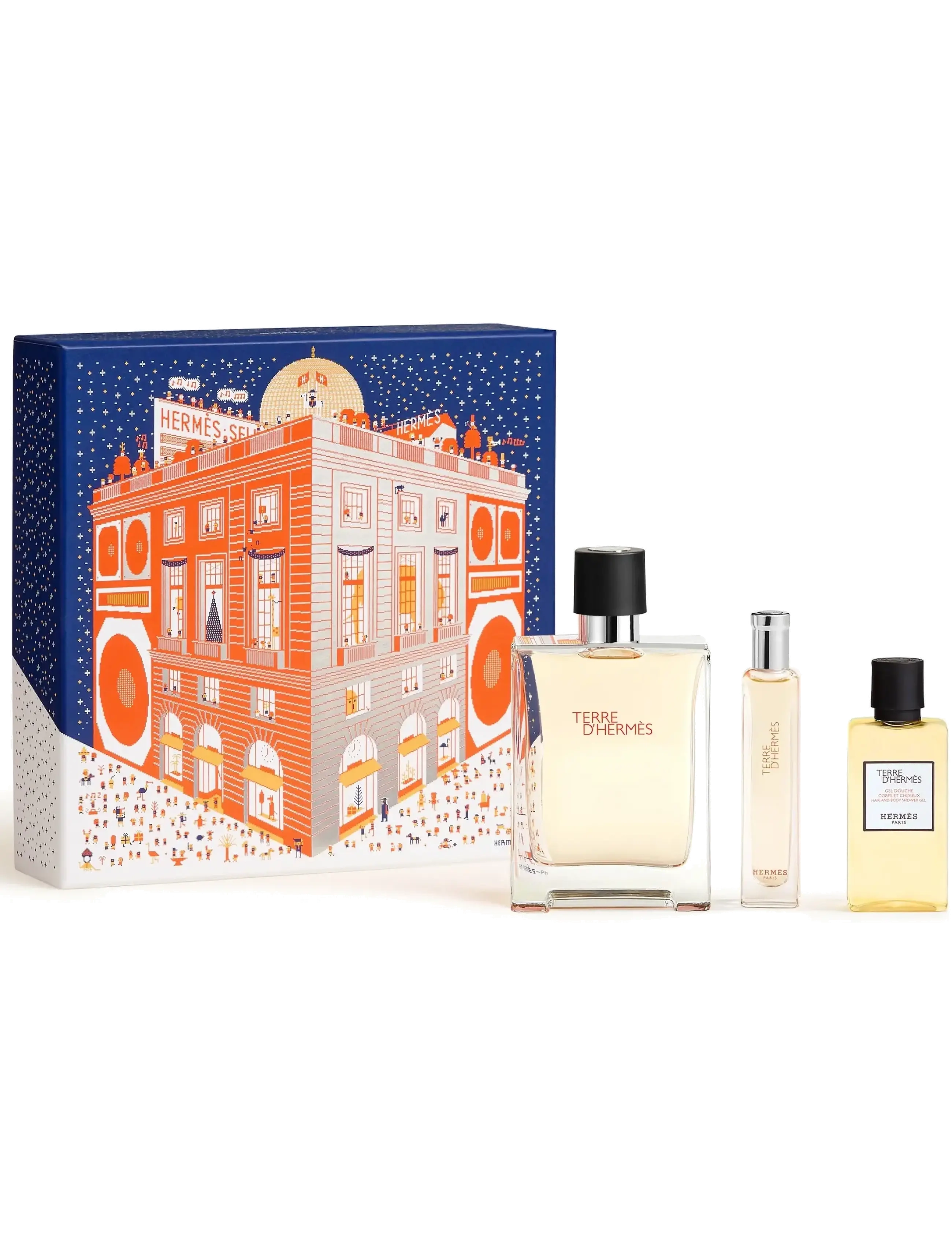 HERMÈS Terre D’hermès, Eau De Toilette Set 100ml + 15ml + Shower Gel 40ml Feh25, One Size, Nude, All Sæt > Giftsets, Herre