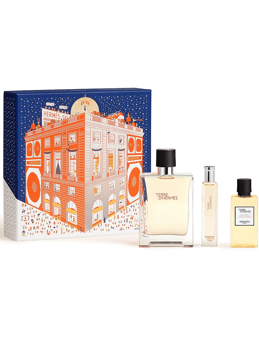 HERMÈS - Terre d’Hermès, Eau de Toilette Set 100ml + 15ml + Shower Gel 40ml FEH25 - gåvoset - clear - 0