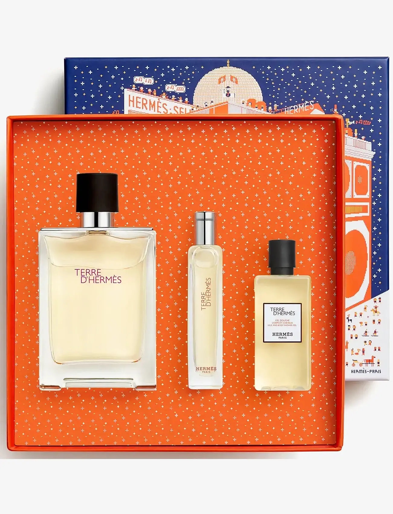 HERMÈS - Terre d’Hermès, Eau de Toilette Set 100ml + 15ml + Shower Gel 40ml FEH25 - för honom - clear - 1