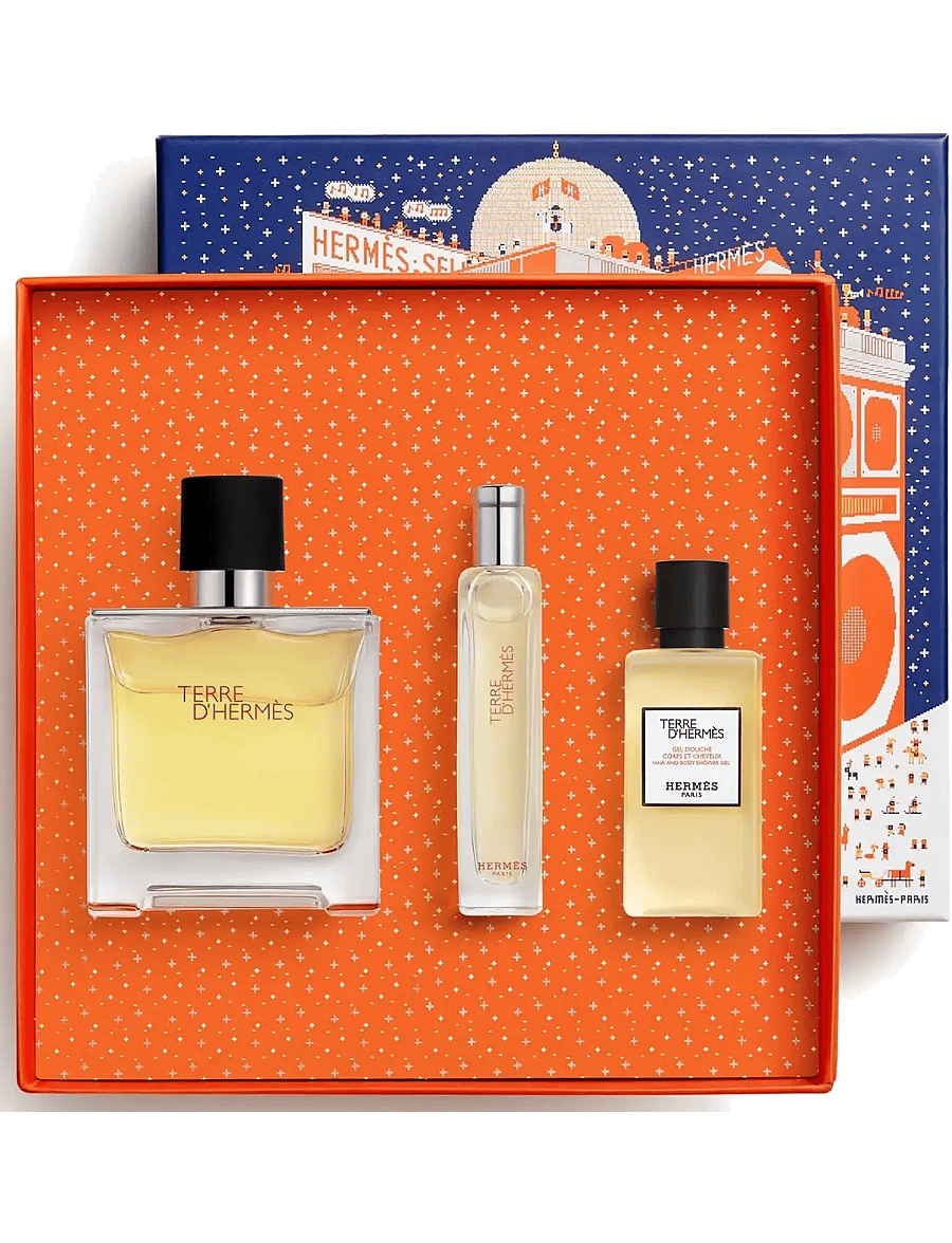 HERMÈS - Terre d’Hermès, PP Set 75ml + 15ml + Shower Gel 40ml FEH25 - gåvoset - clear - 1