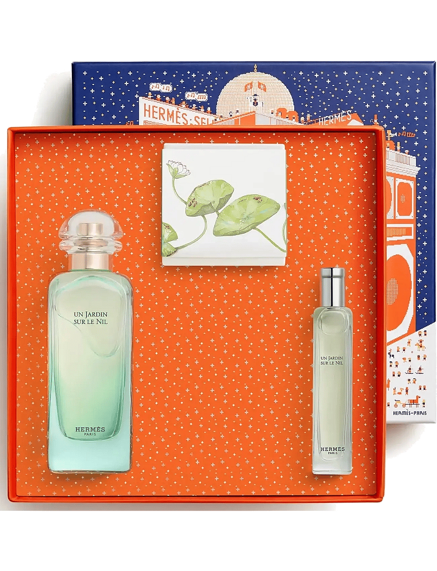 HERMÈS - Un Jardin sur le Nil, Eau de Toilette Set 100ml + 15ml + SOAP50GR FEH25 - til hende - clear - 1